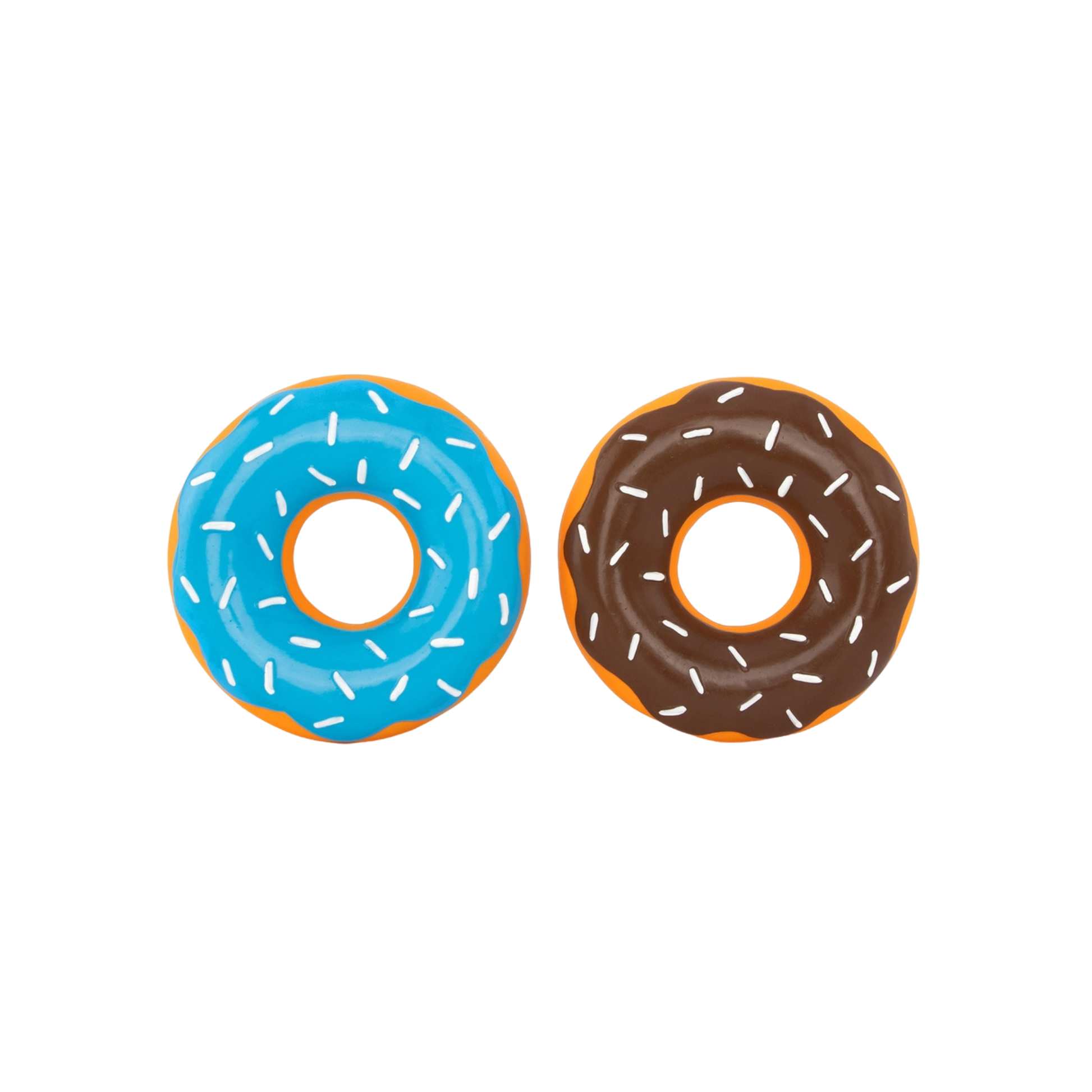Zippy Paws Latex Donutz 2-Pack Chocolate and Blueberry Dog Toy