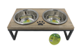 Elevated Double Diner Dog Bowls with Stand – Rustproof Steel, Vet Recommended, 1 Pint to 2 Quart Sizes