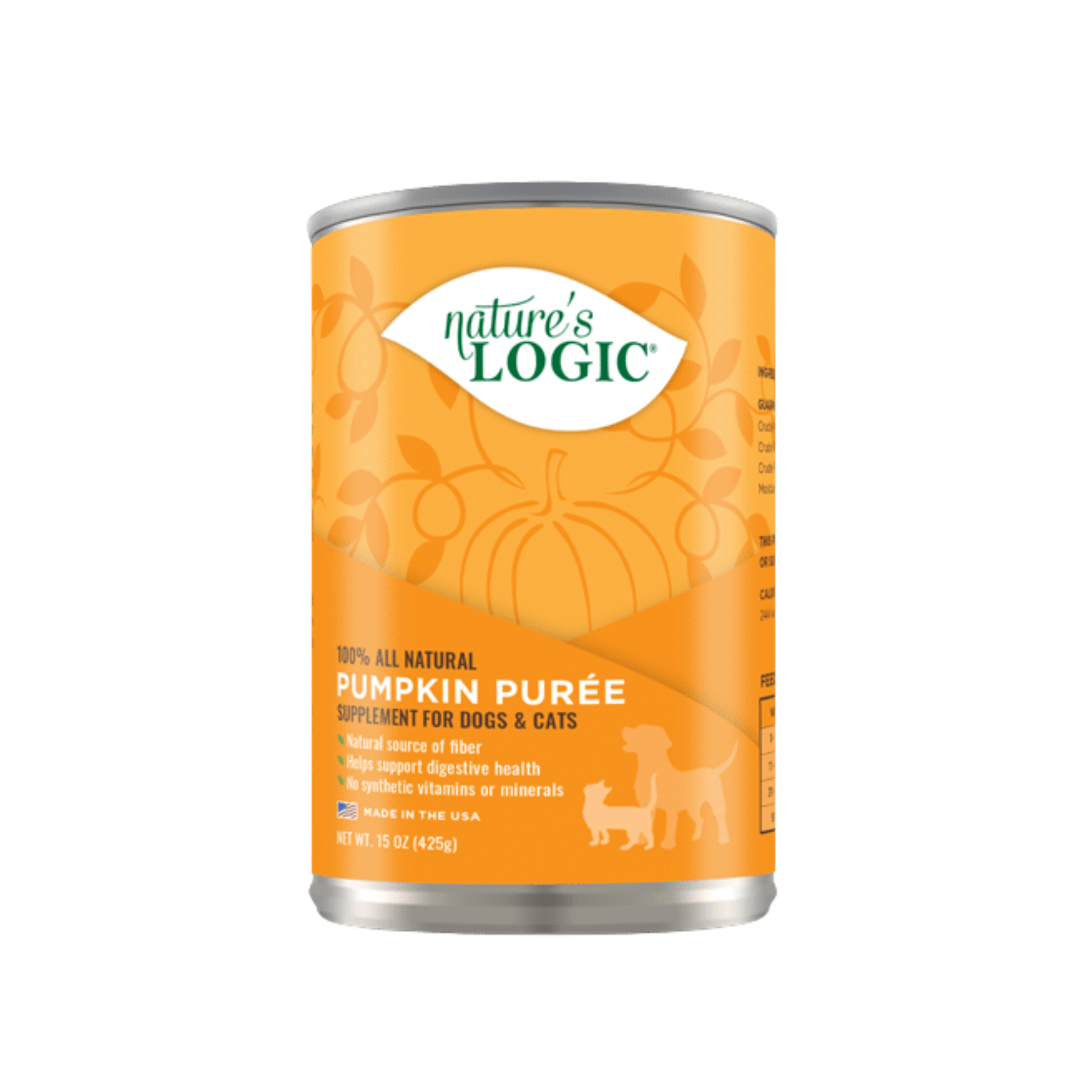 Nature's Logic Pumpkin Puree Supplement for Dogs & Cats