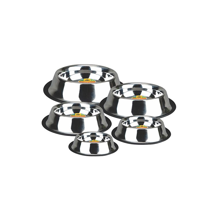 Non-Skid Stainless Steel Pet Bowl – Durable, Rustproof, Stylish Colors & Sizes for Dogs & Cats (8oz–160oz)