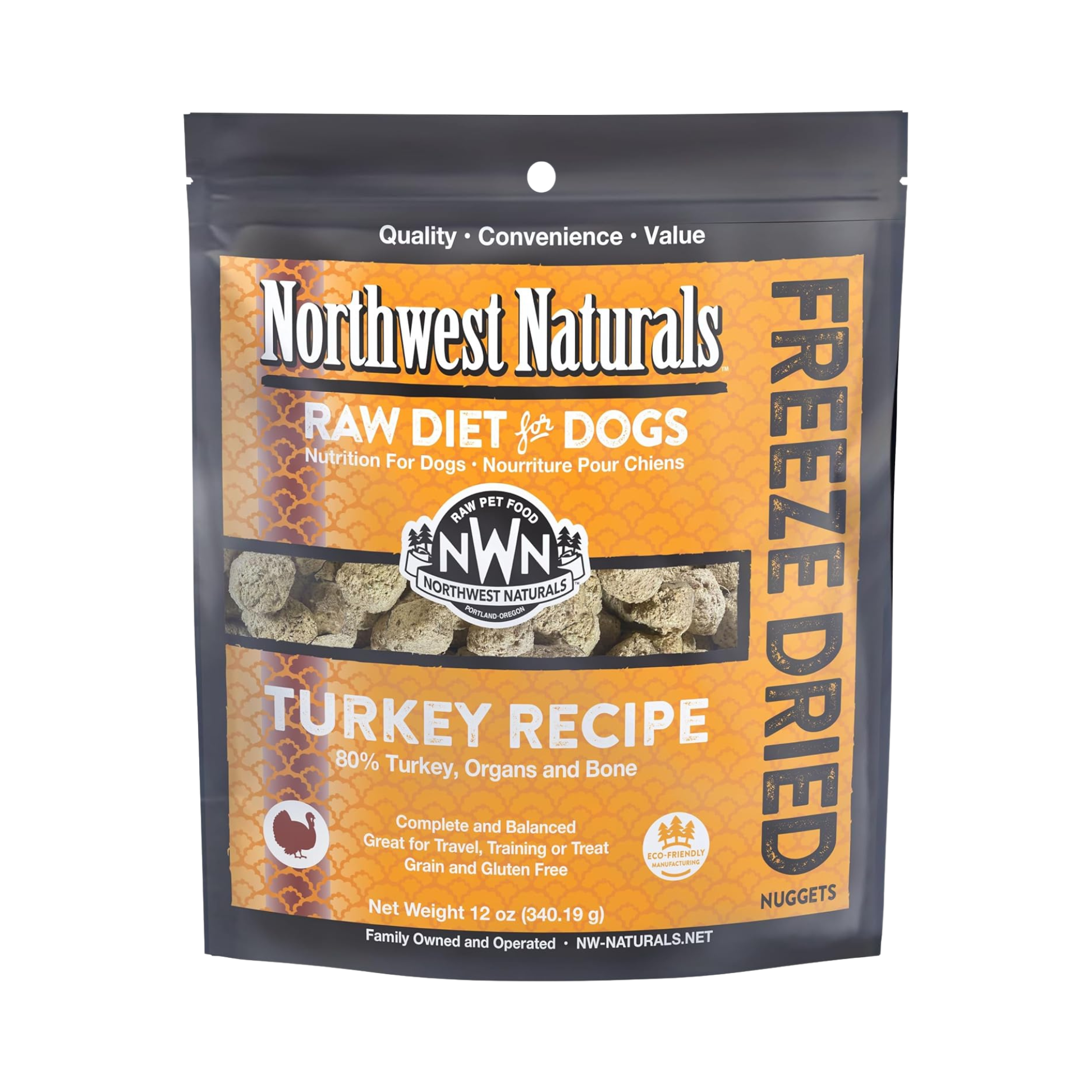 Northwest Naturals Freeze-Dried Raw Turkey Recipe for Dogs