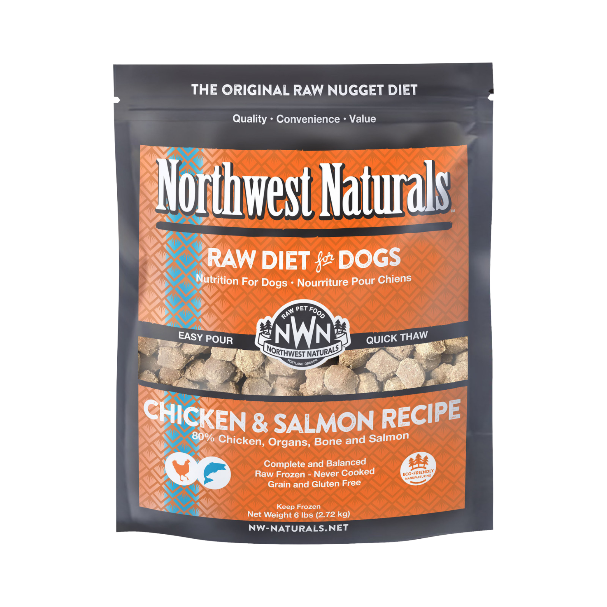 Northwest Naturals Raw Chicken & Salmon Recipe Frozen Nuggets for Dogs