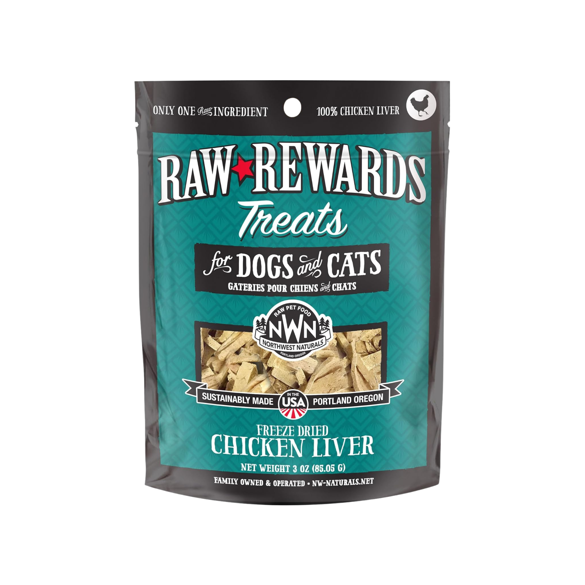 Northwest Naturals Raw Rewards Freeze-Dried Treats for Dogs & Cats