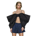 Fashion Solid Color Pure Desire Bow Suspenders Top