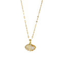 Shell Pearl Necklace With Rhinestones Female Zircon Temperament Personality Jewelry For Women