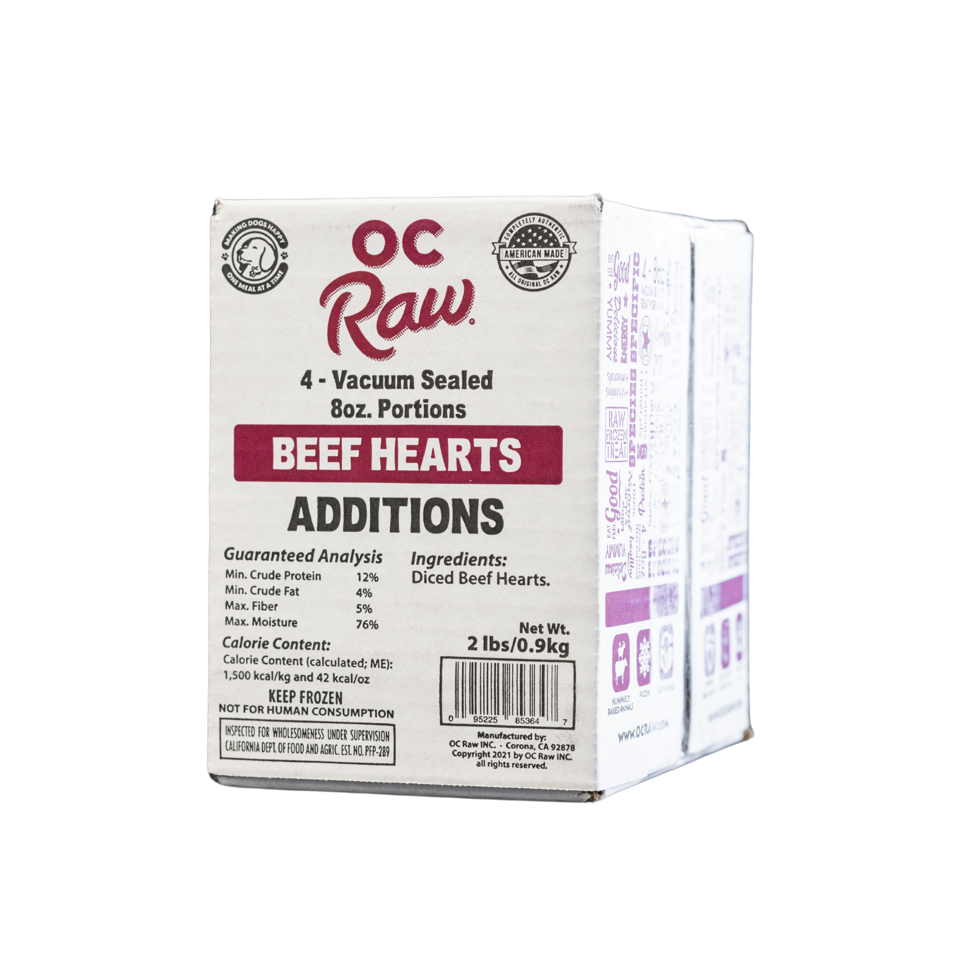 OC Raw Beef Hearts Beef Hearts