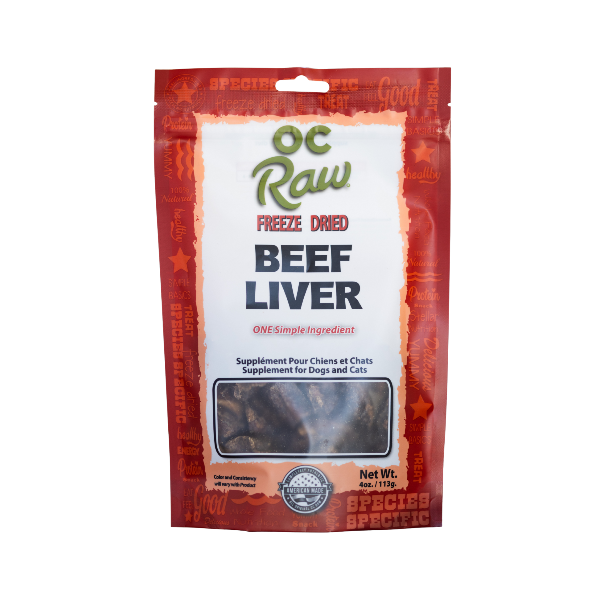 OC Raw Freeze-Dried Beef Liver Dog & Cat Treats
