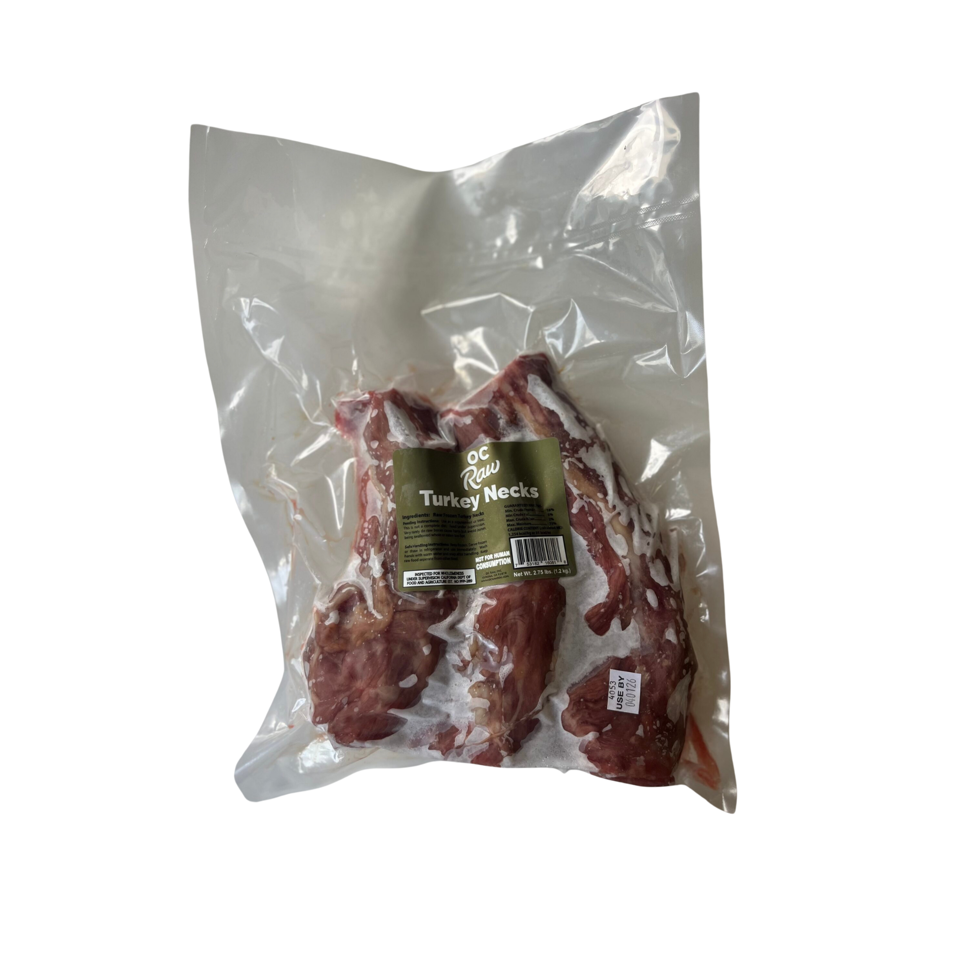 OC Raw Frozen Turkey Necks