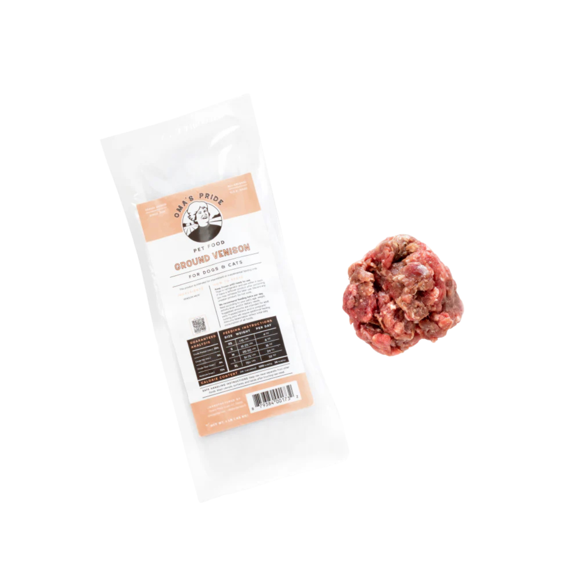 Oma's Pride Ground Venison for Dogs