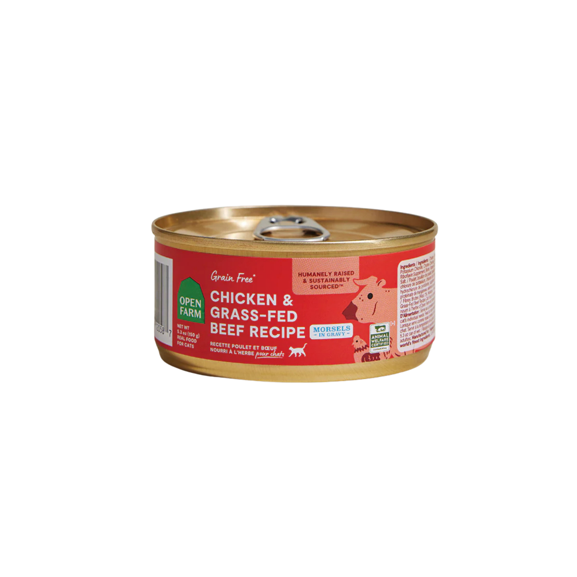 Open Farm Chicken & Grass-Fed Beef Morsels in Gravy for Cats