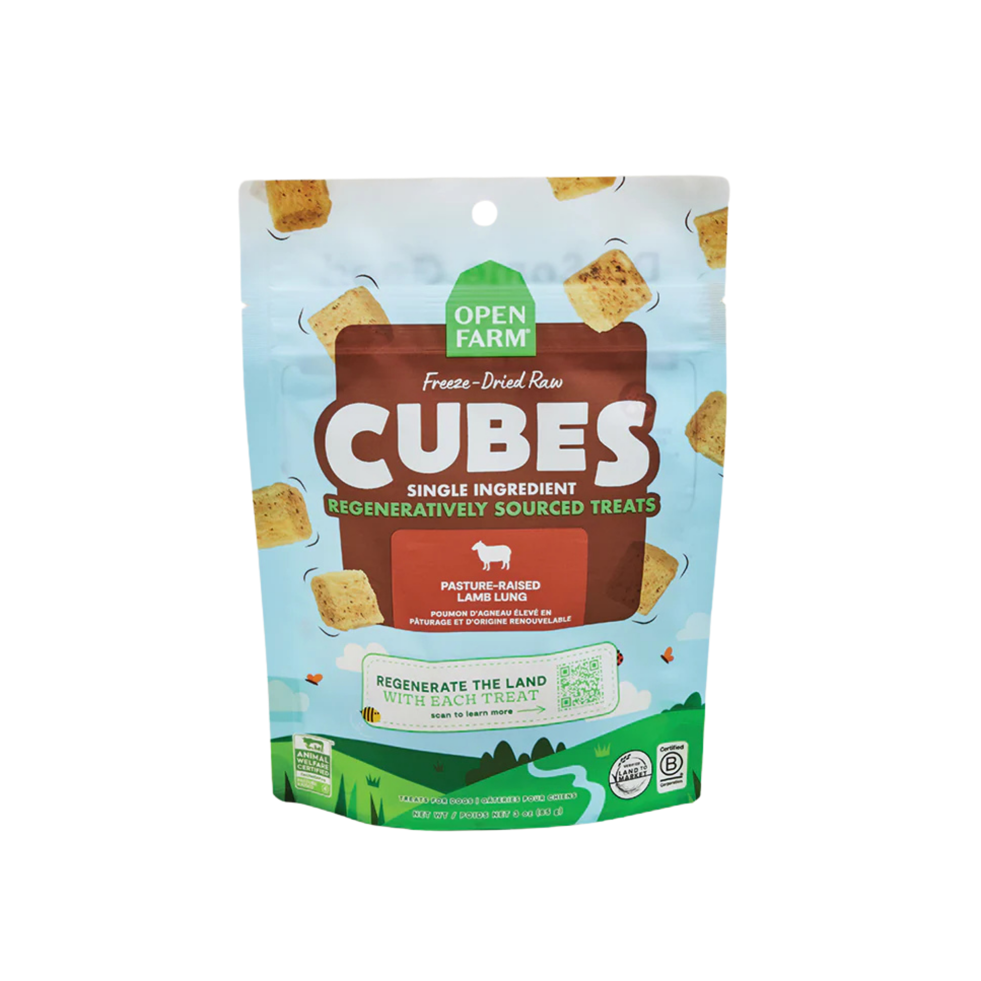 Open Farm Freeze Dried Raw Regeneratively Sourced Lamb Lung Treat