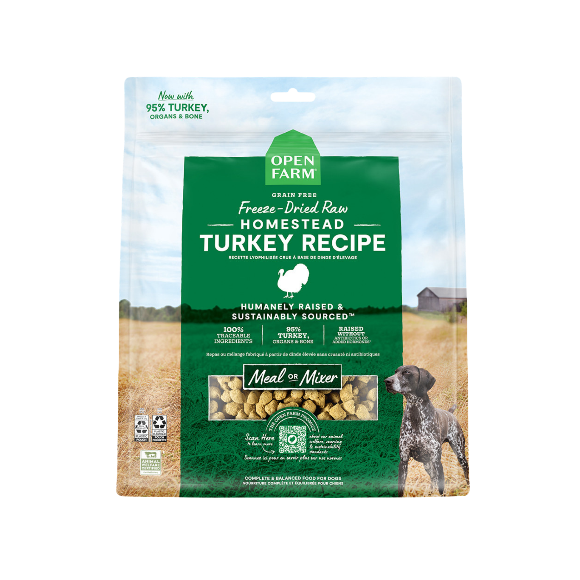 Open Farm Homestead Turkey Freeze-Dried Raw Morsels for Dogs