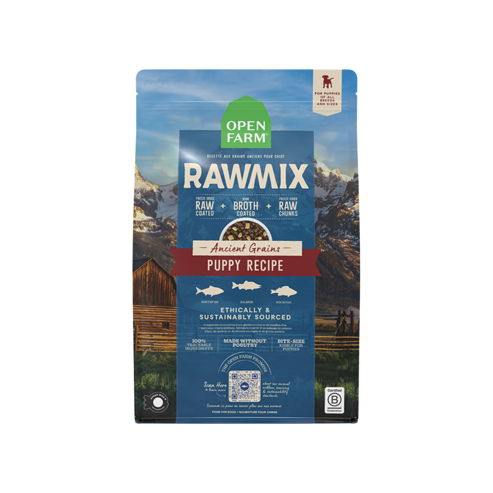 Open Farm Rawmix Puppy Ancient Grains Recipe Dry Dog Food