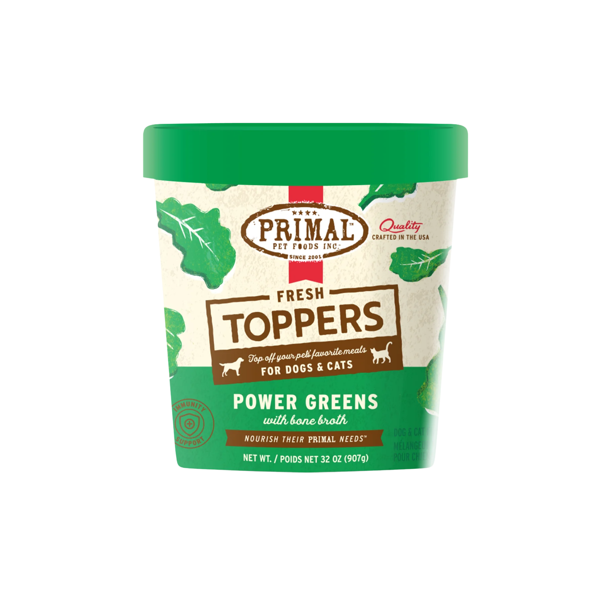 Primal Fresh Toppers for Dog & Cat Food Power Greens Recipe