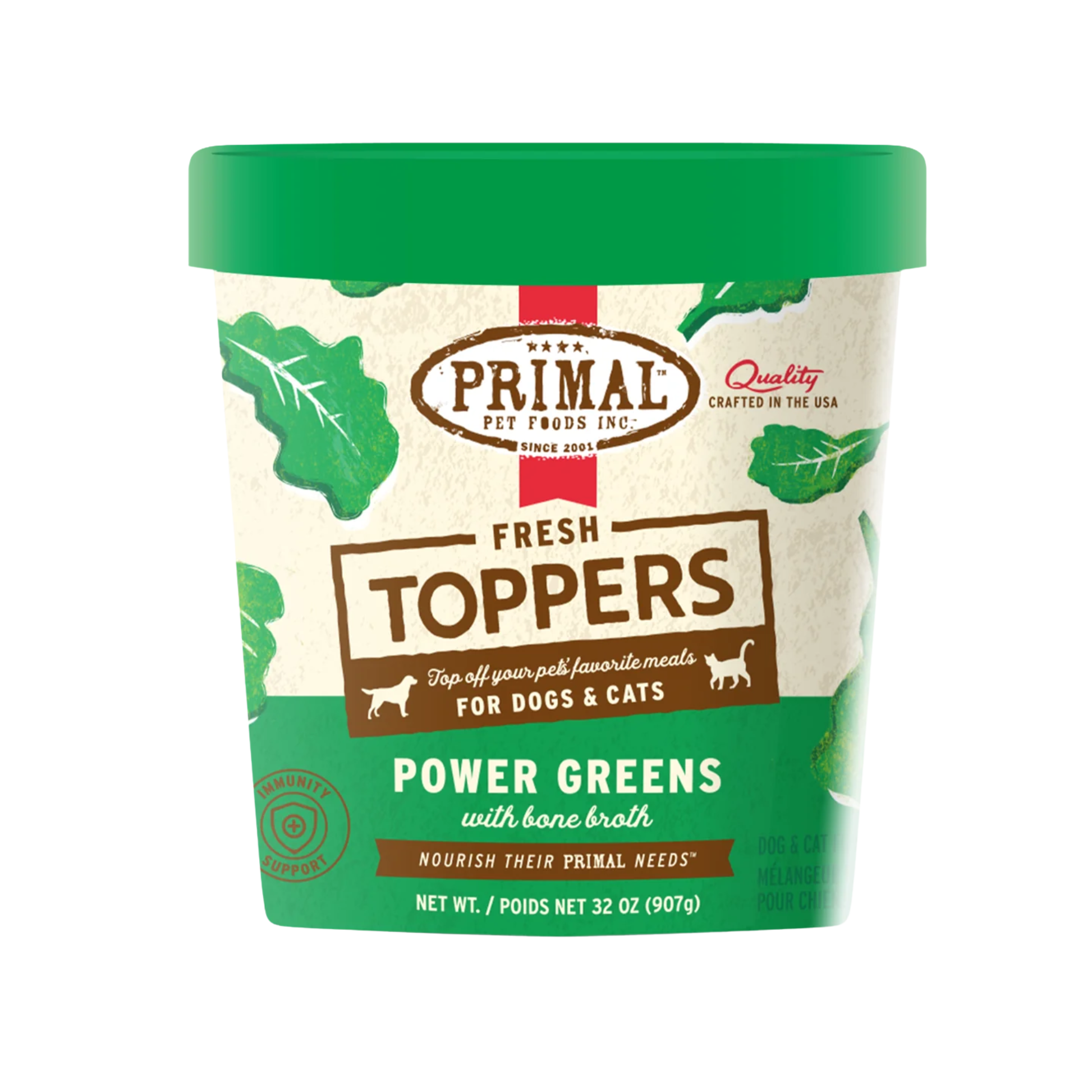 Primal Fresh Toppers for Dog & Cat Food Power Greens Recipe