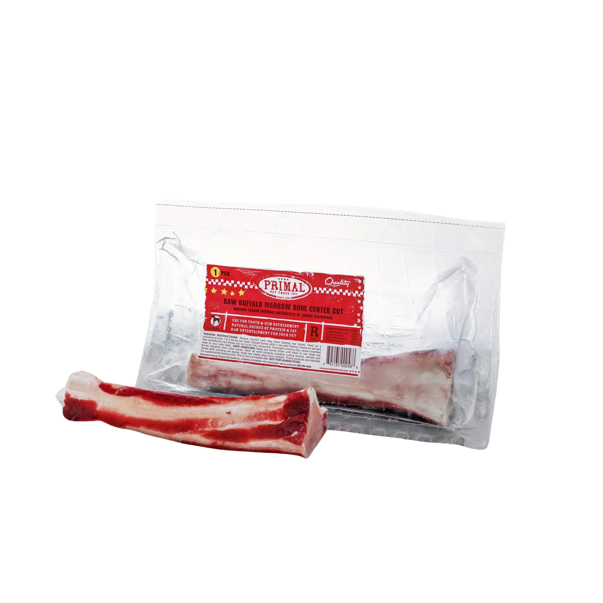 Primal Raw Buffalo Marrow Bone Center Cut