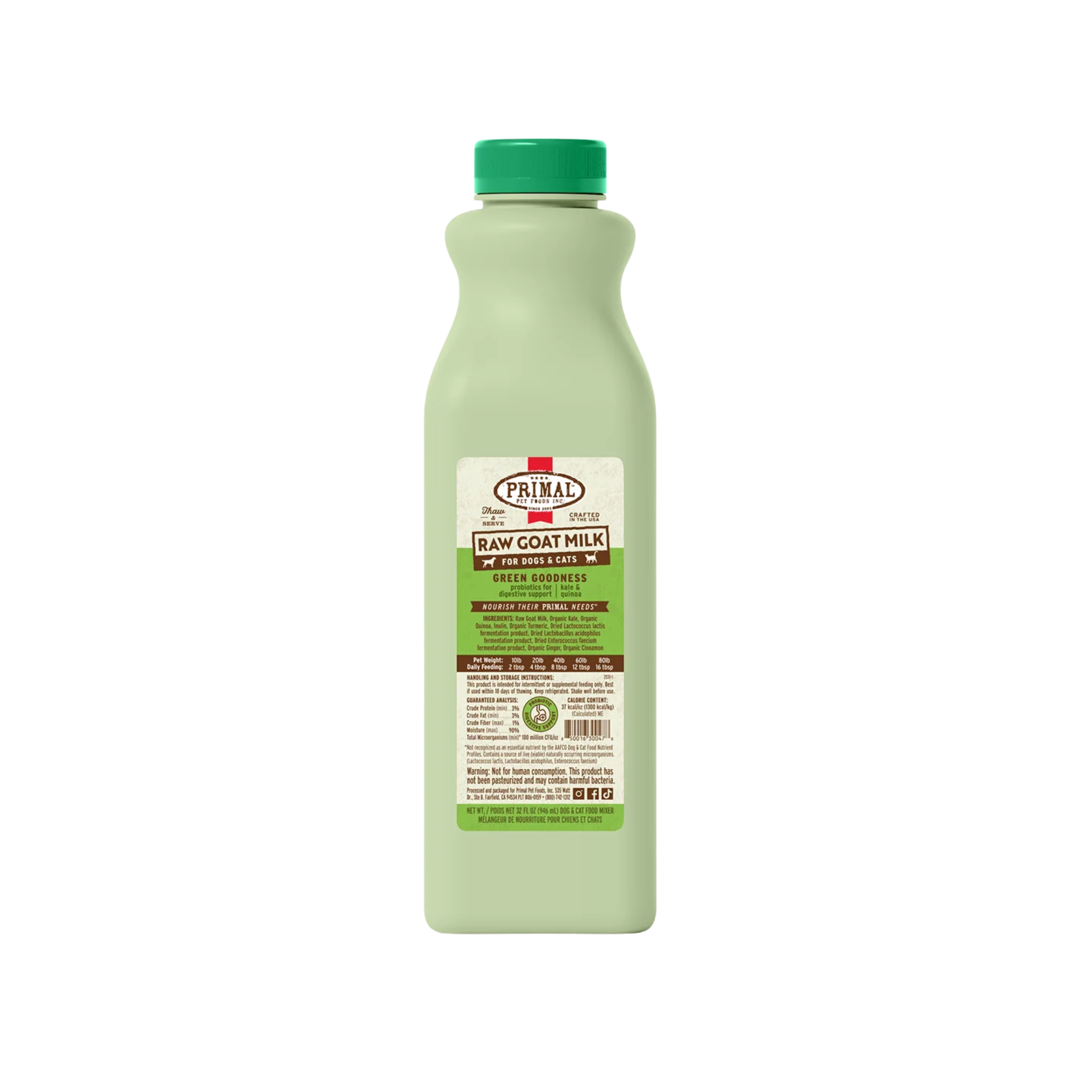 Primal Frozen Raw Goat Milk