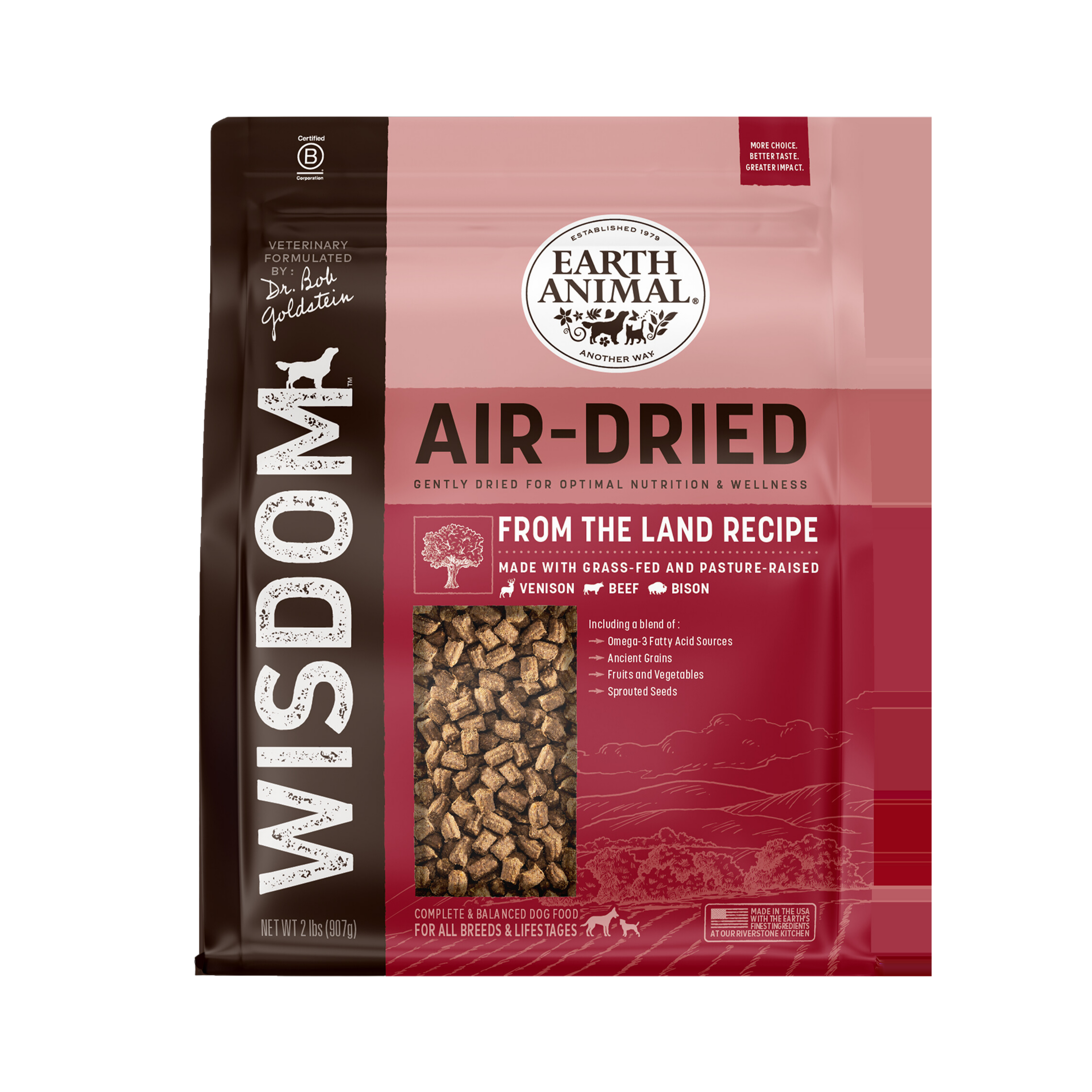 Earth Animal Wisdo Air-Dried From the Land Recipe Dog Food