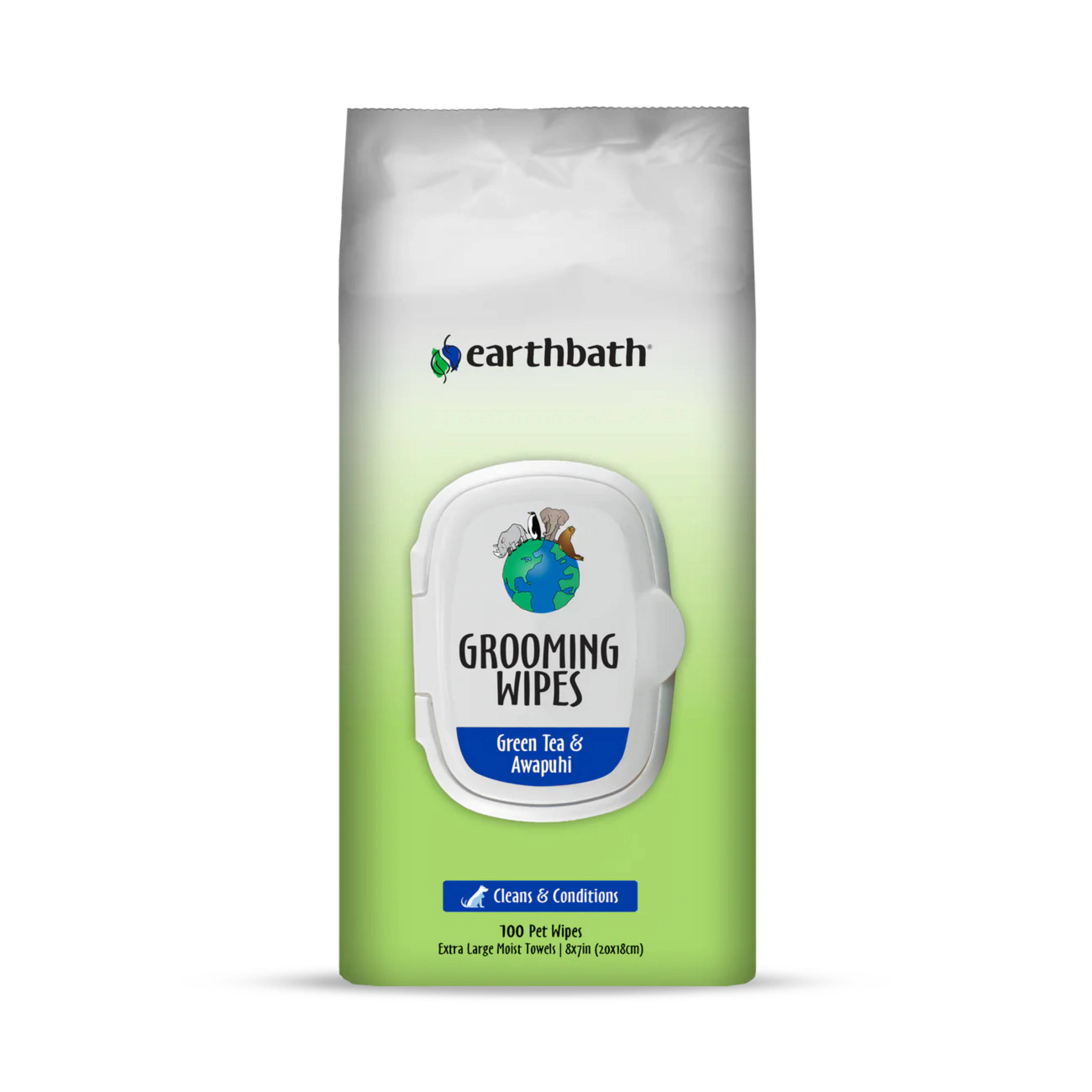 Earthbath Grooming Wipes: Green tea & Awapuhi