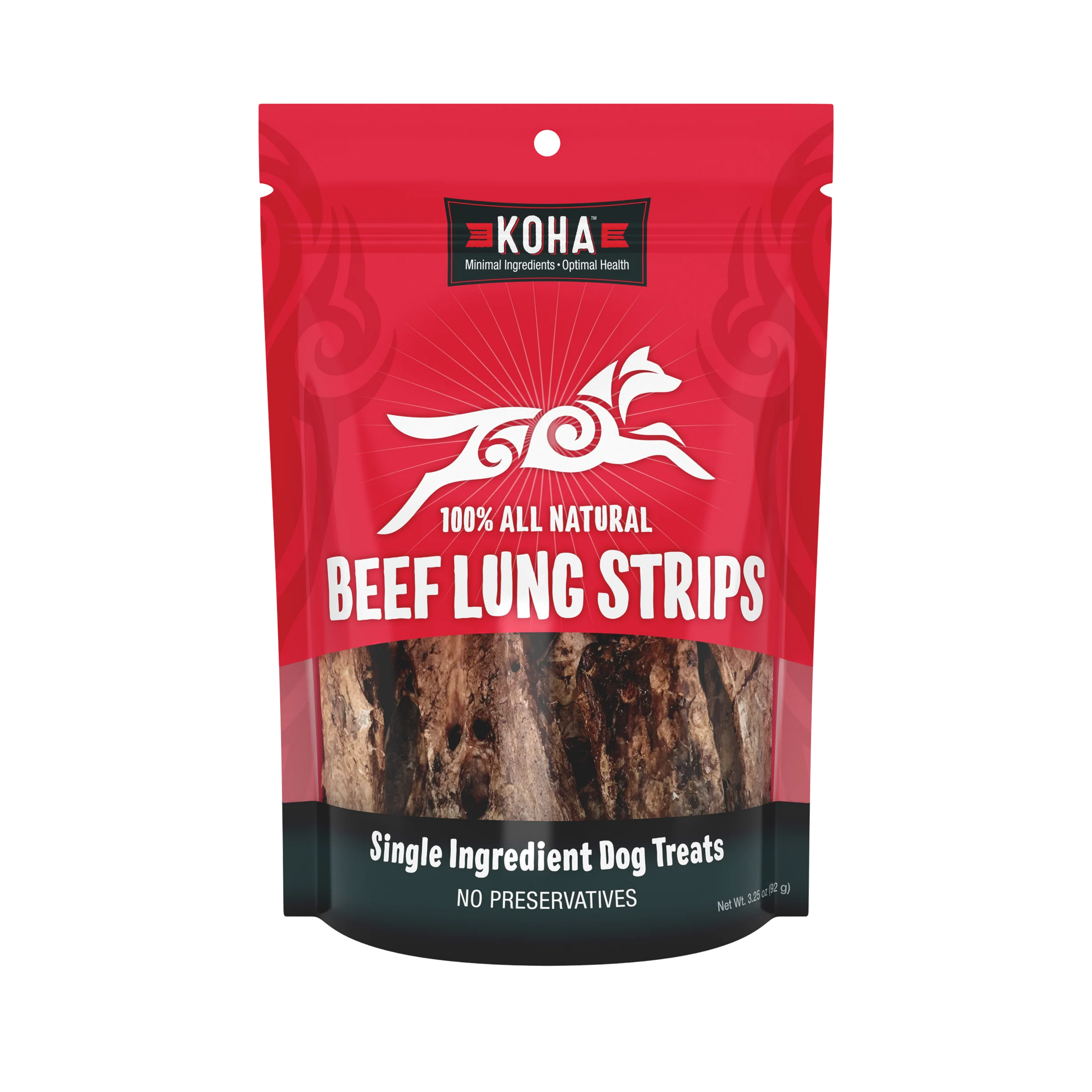 Koha Beef Lung Strips All Natural Treats