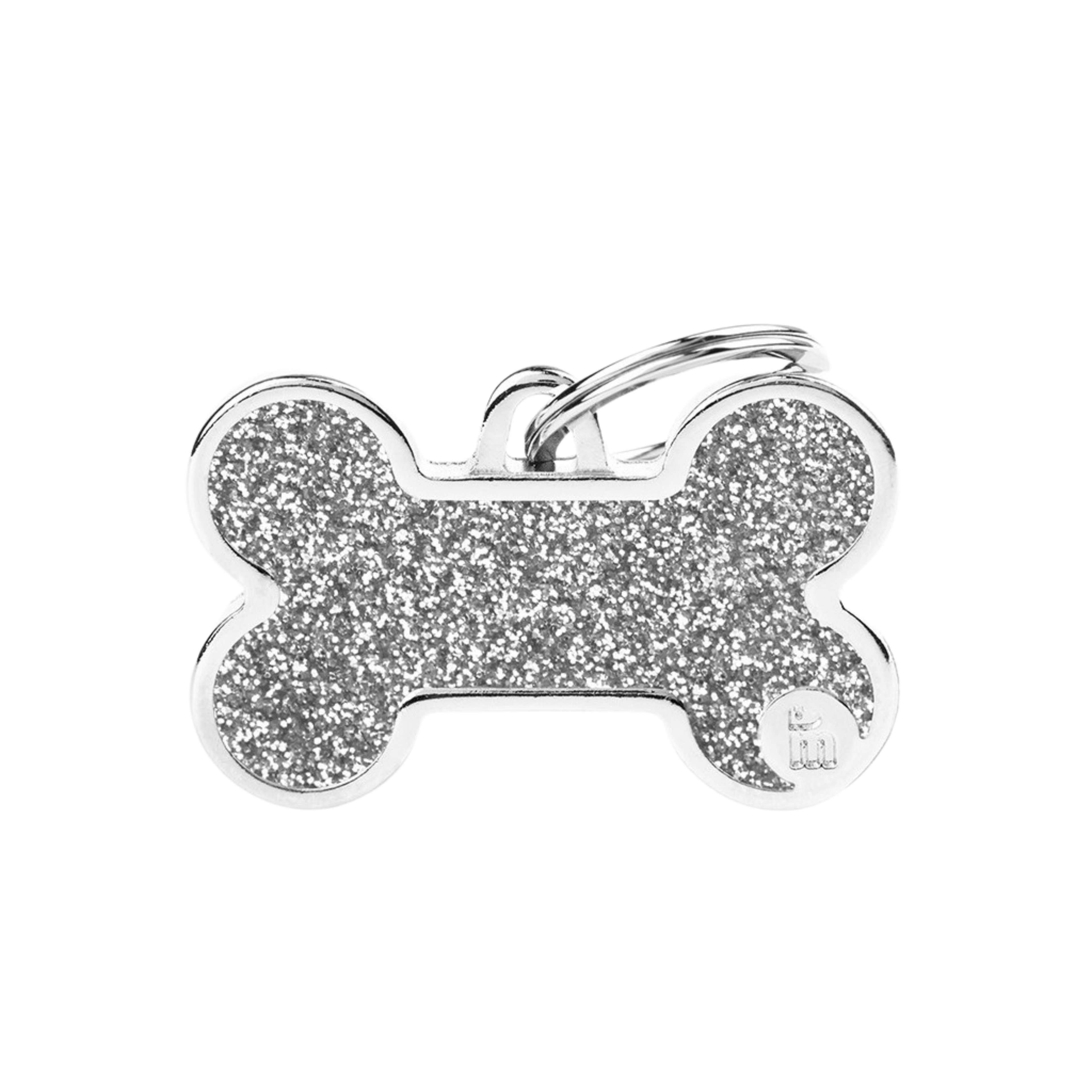 Myfamily Grey Glitter ID Tag