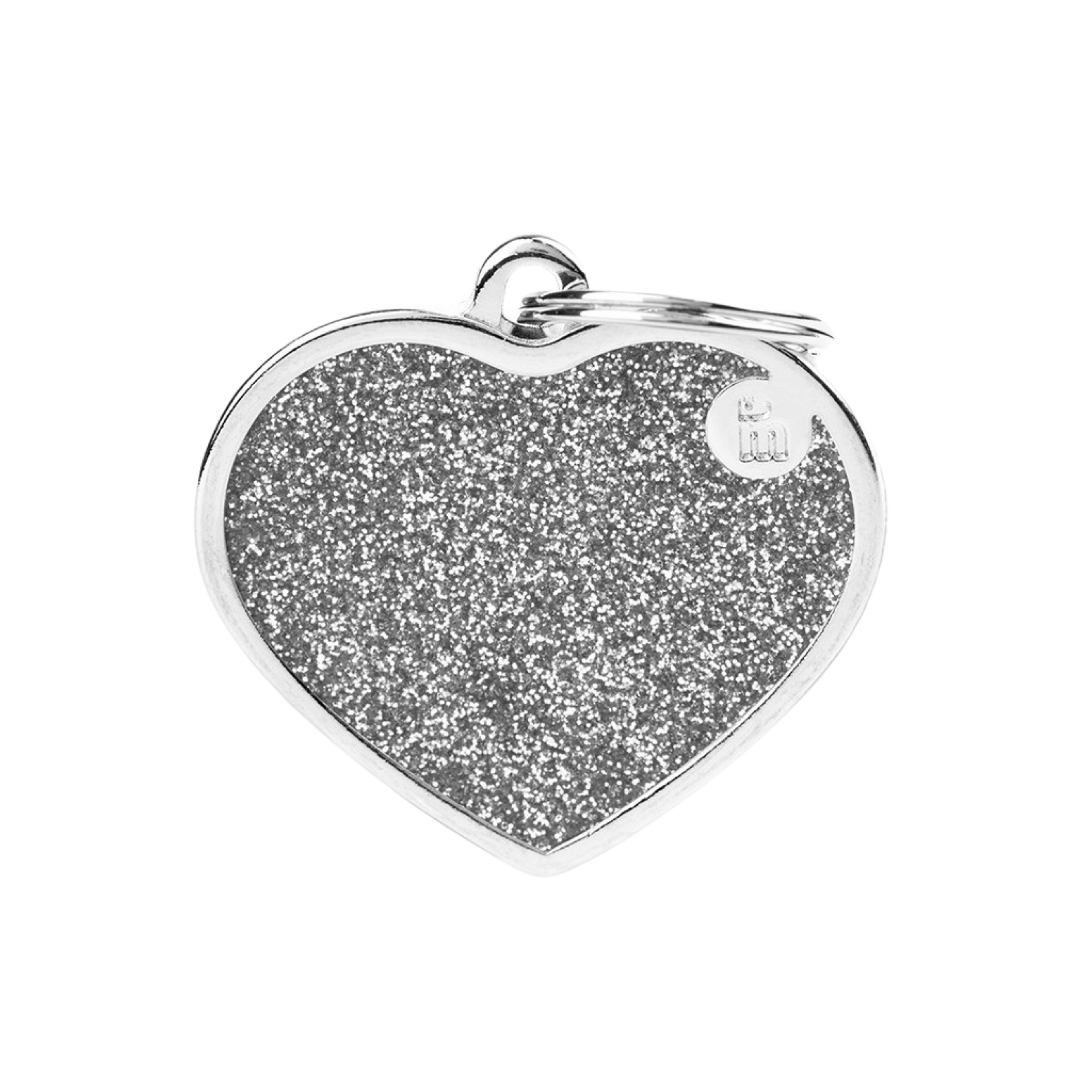 Myfamily Grey Glitter ID Tag