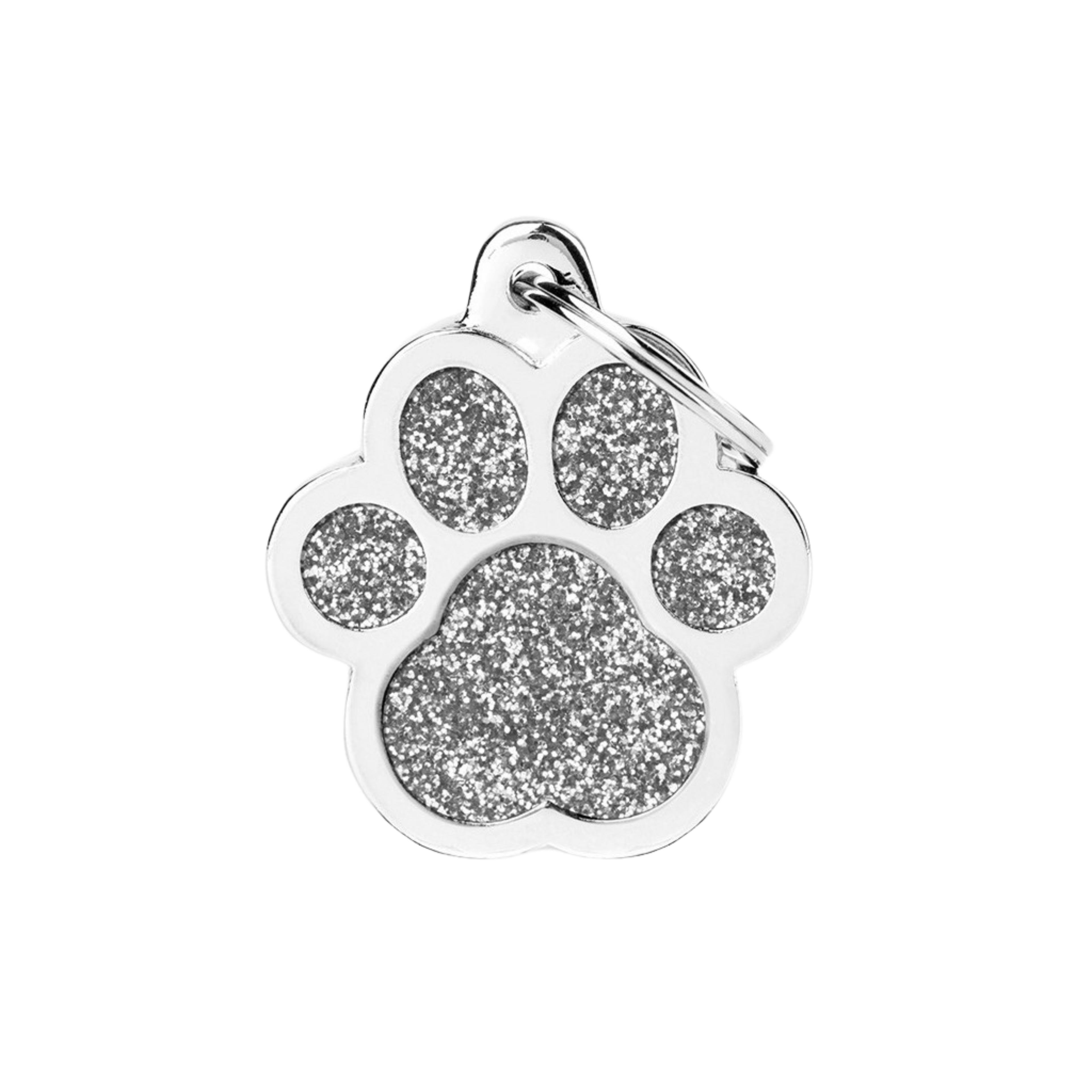 Myfamily Grey Glitter ID Tag
