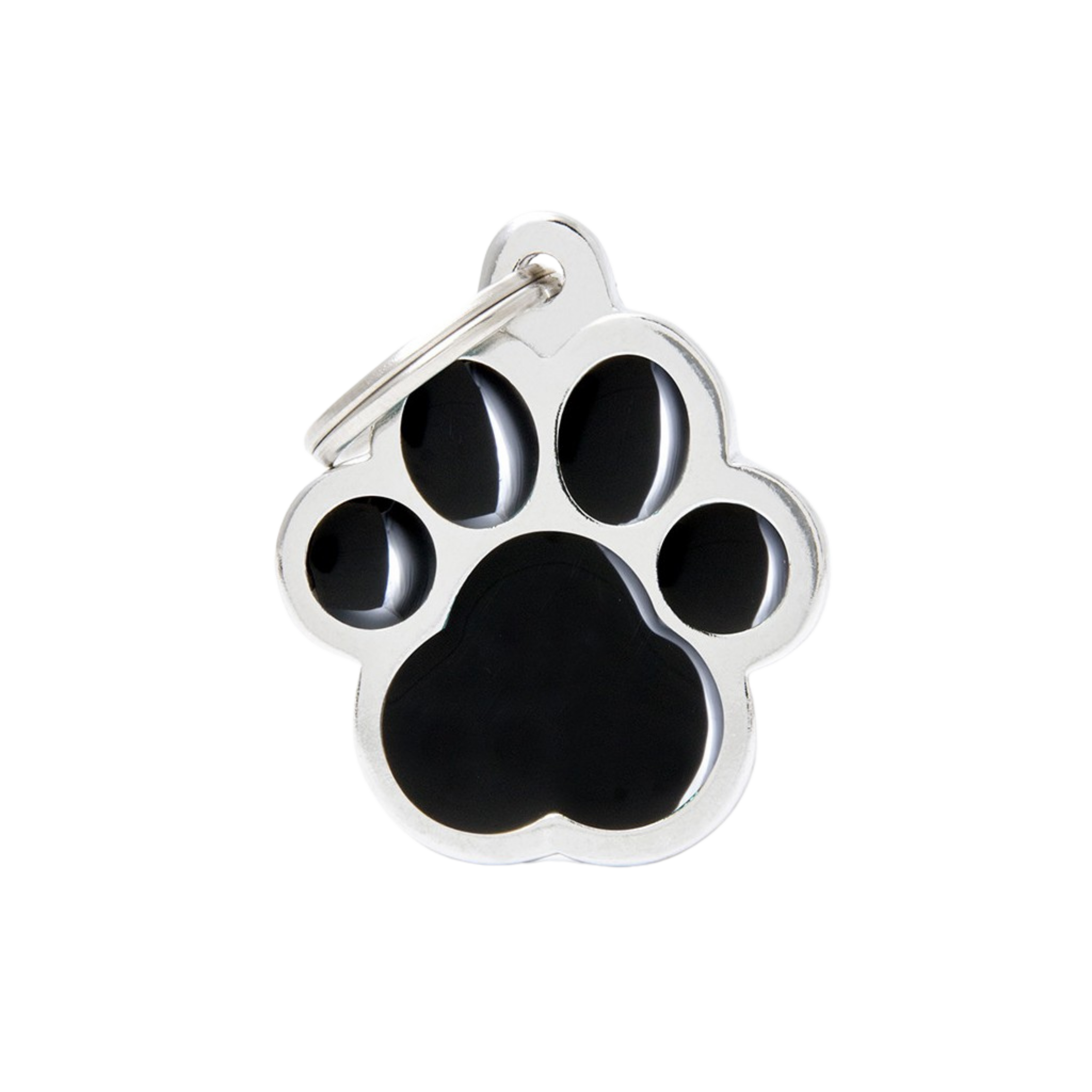 Myfamily Classic Big Black Paw ID Tag