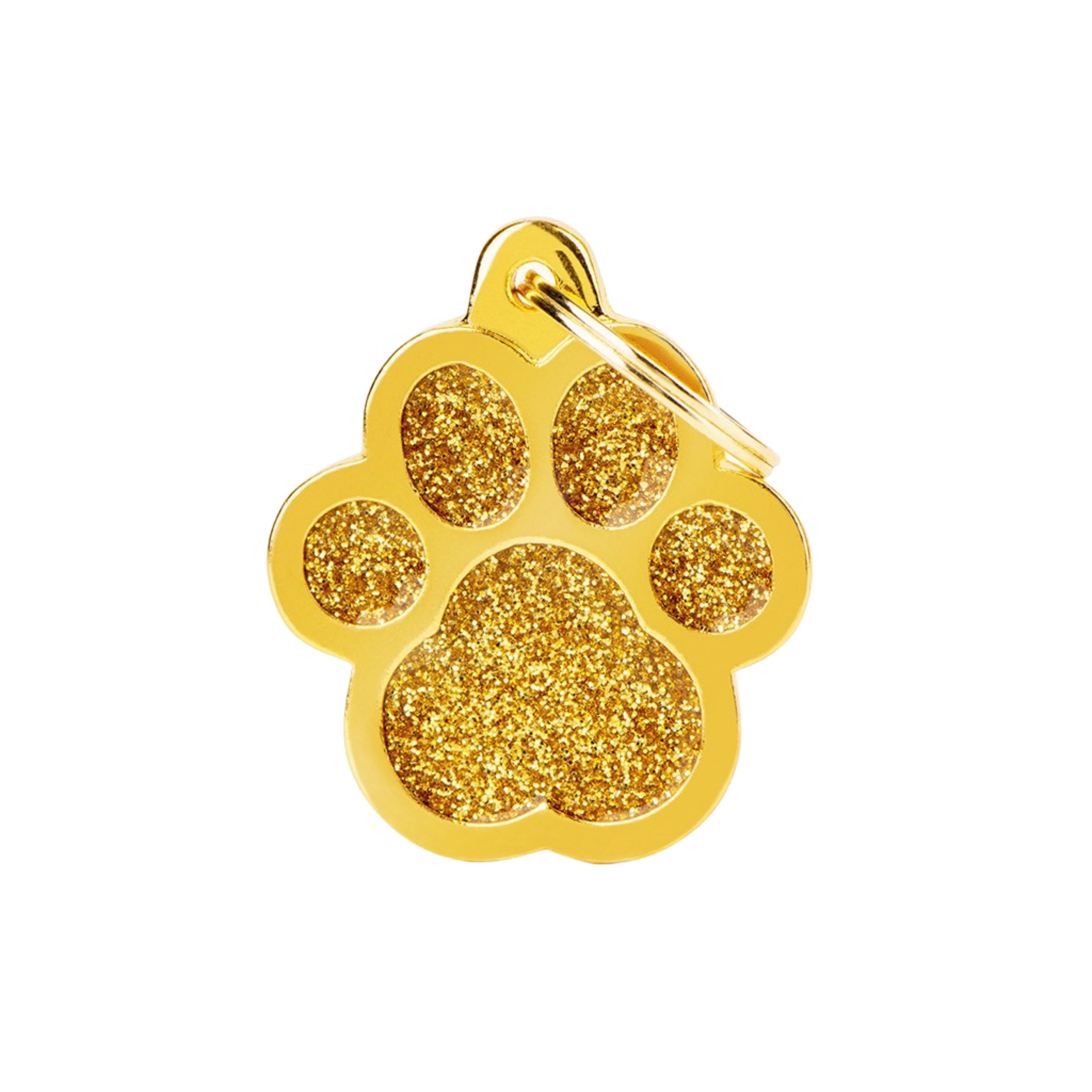 Myfamily Gold Glitter ID Tag