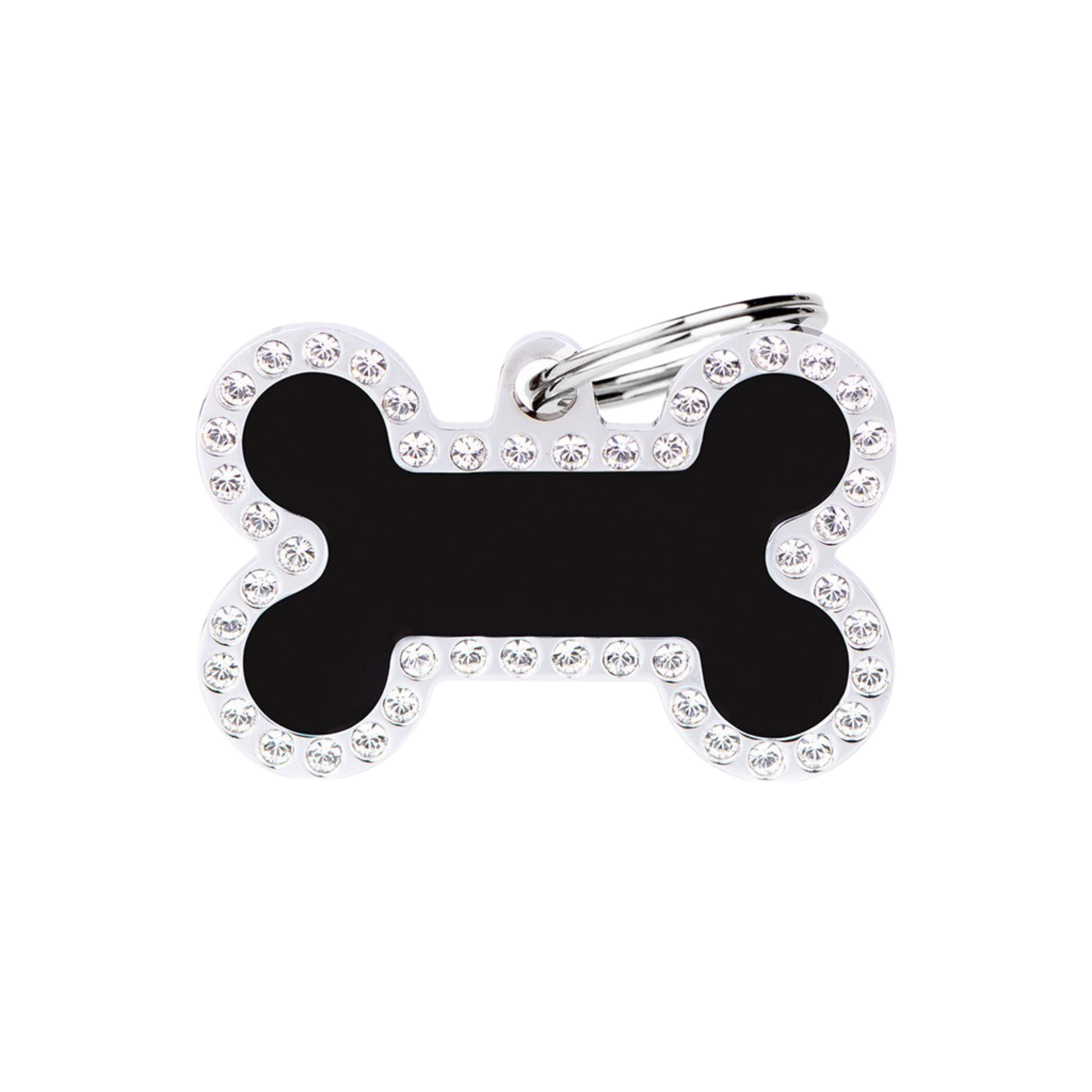 Myfamily Glam ID Tag with Silver Rhinestones