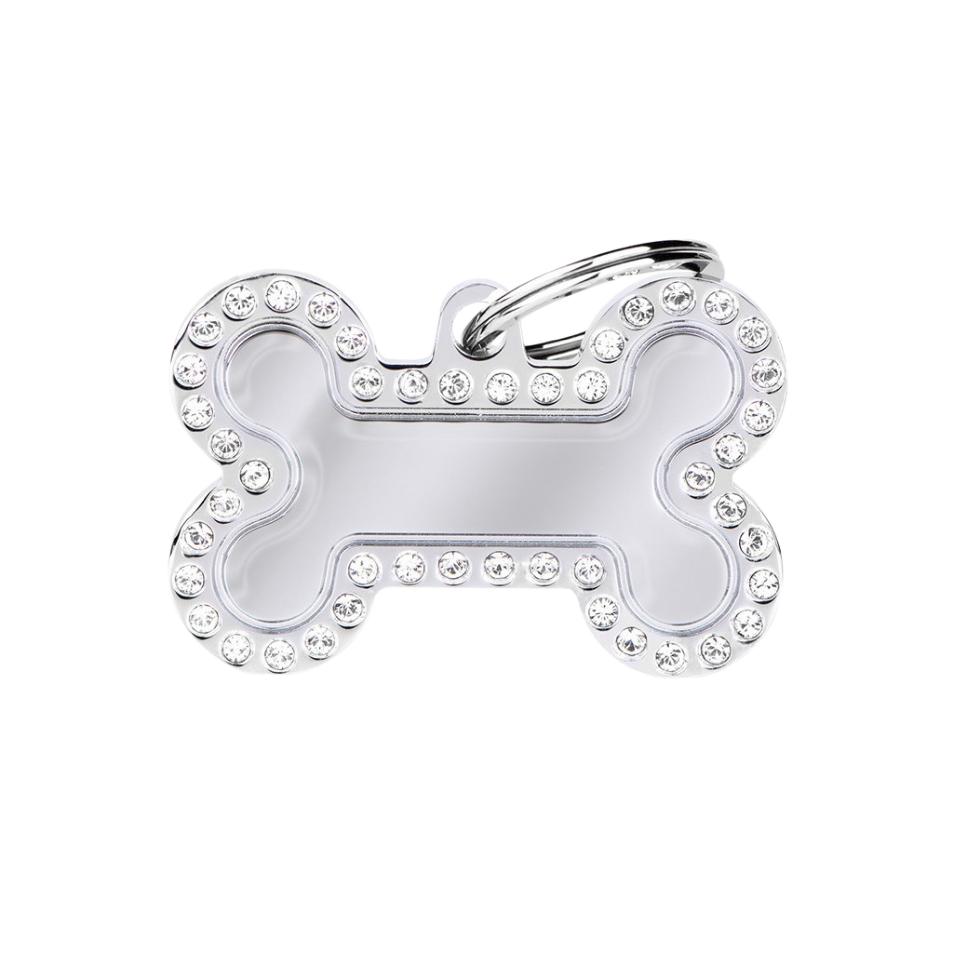 Myfamily Glam ID Tag with Silver Rhinestones
