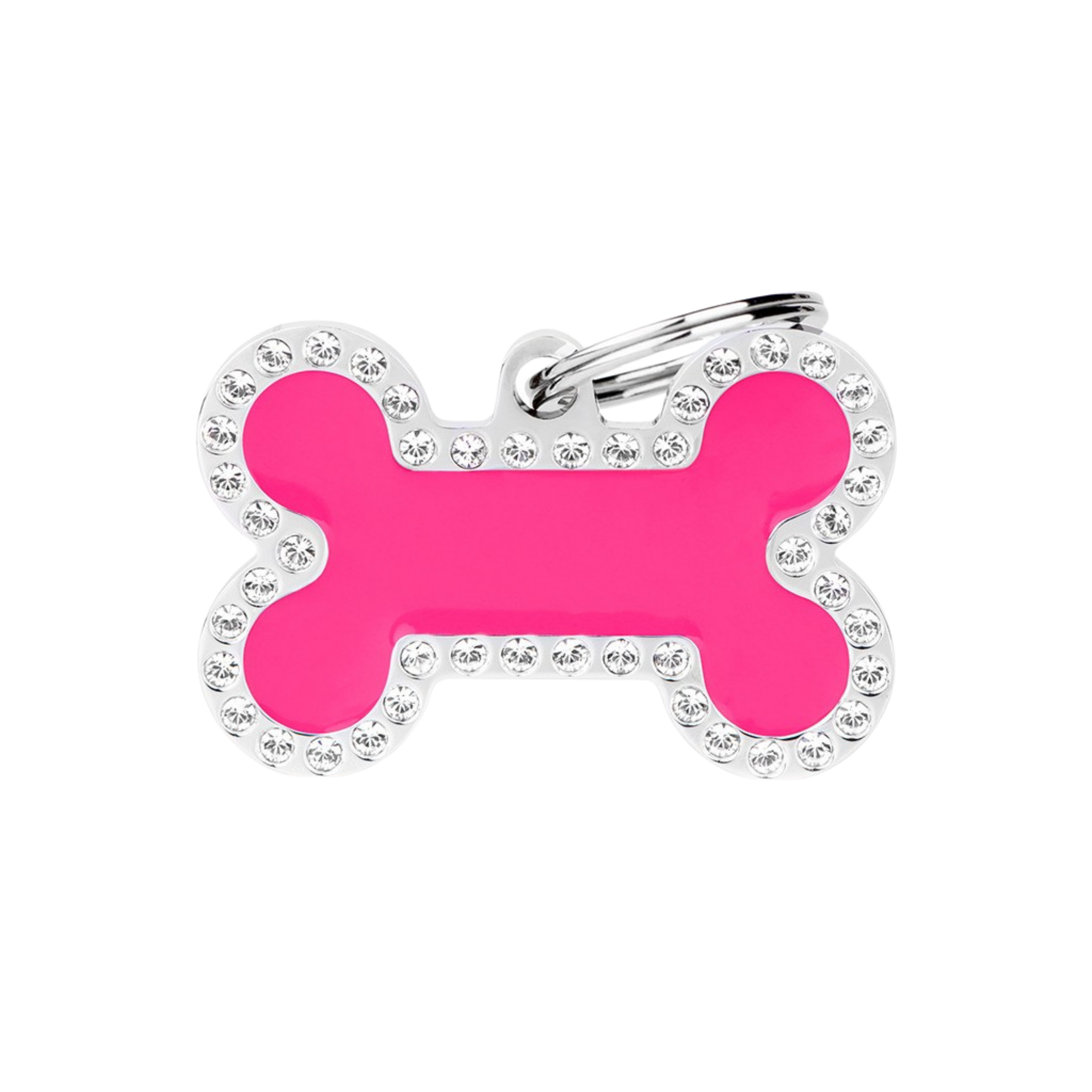 Myfamily Glam ID Tag with Silver Rhinestones