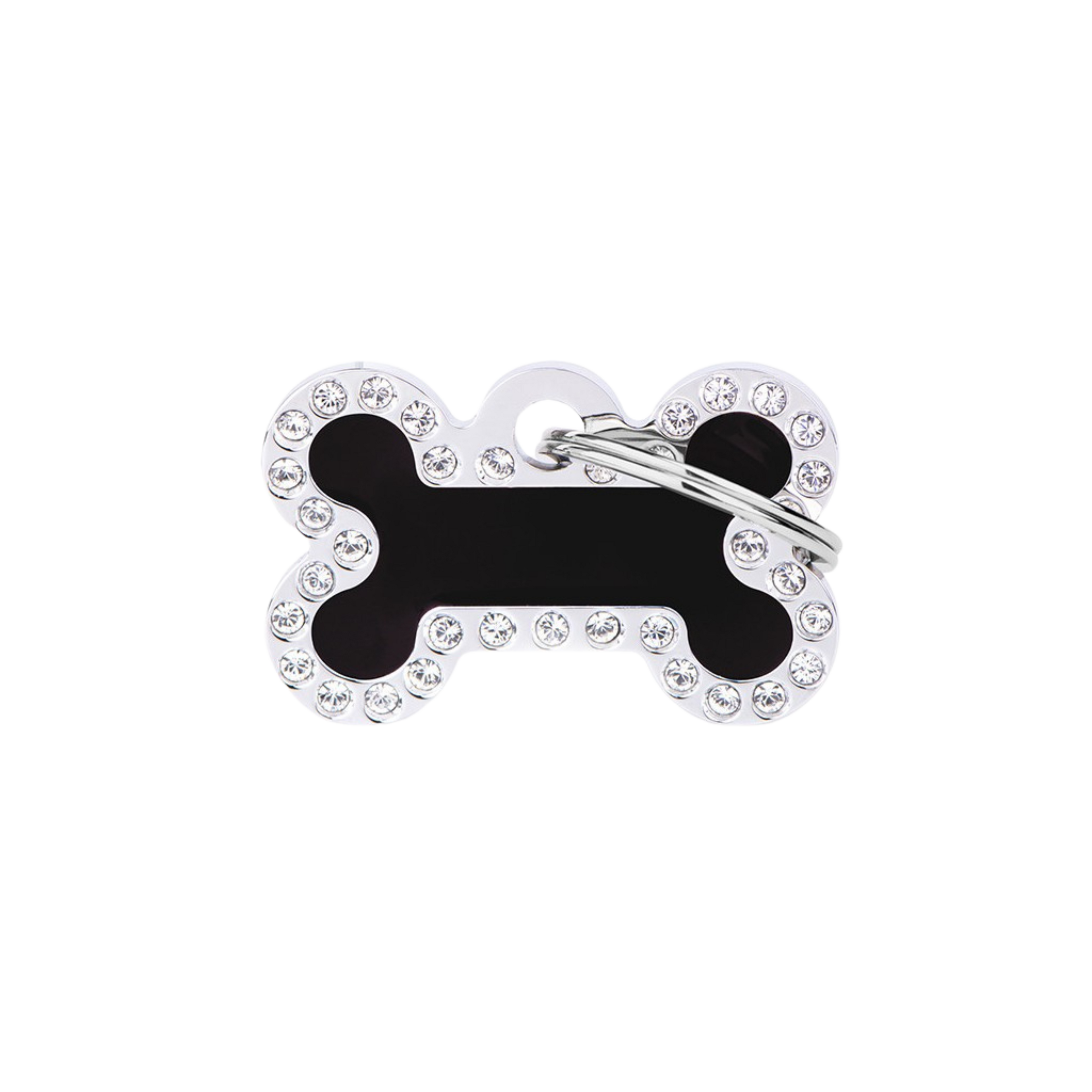 Myfamily Glam ID Tag with Silver Rhinestones