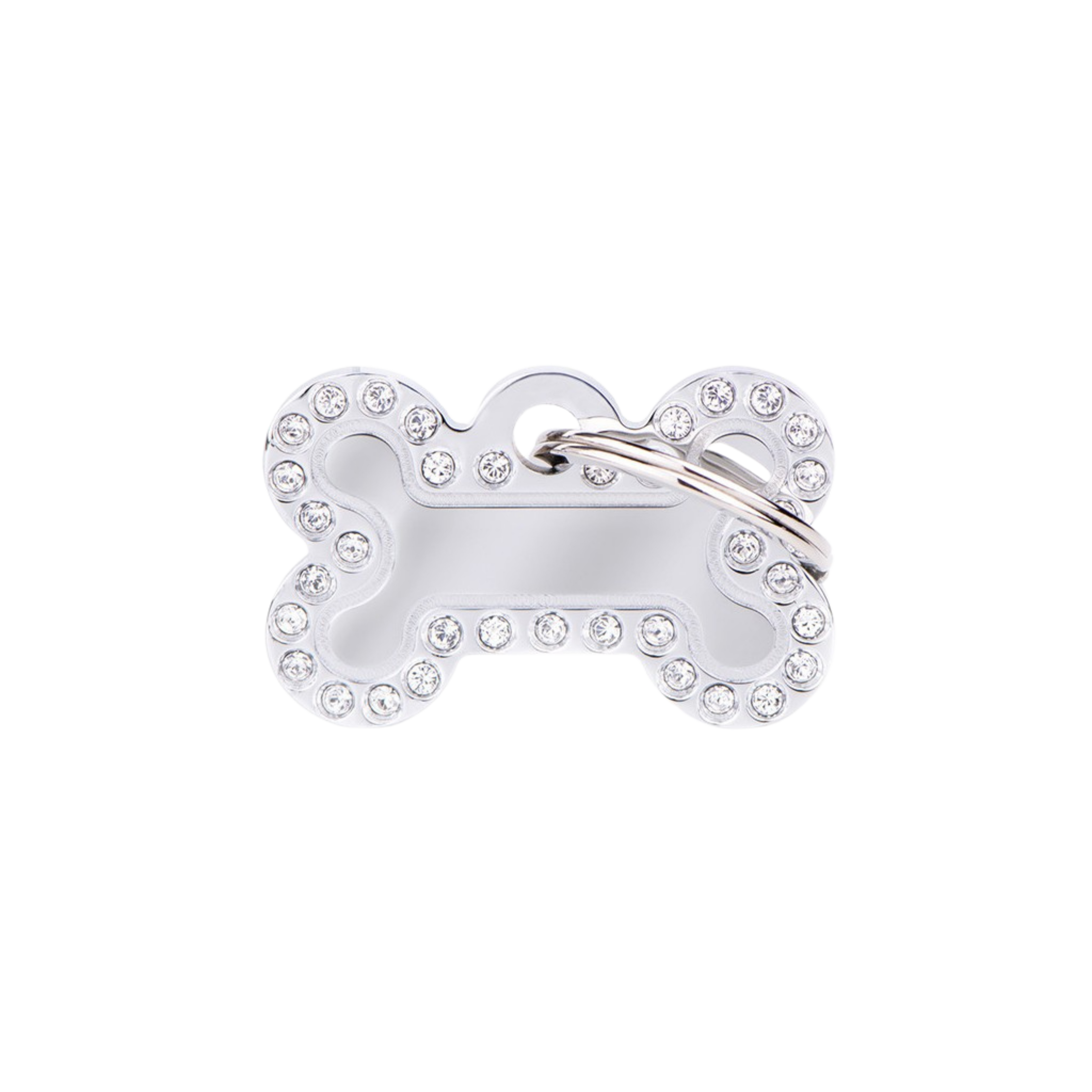Myfamily Glam ID Tag with Silver Rhinestones