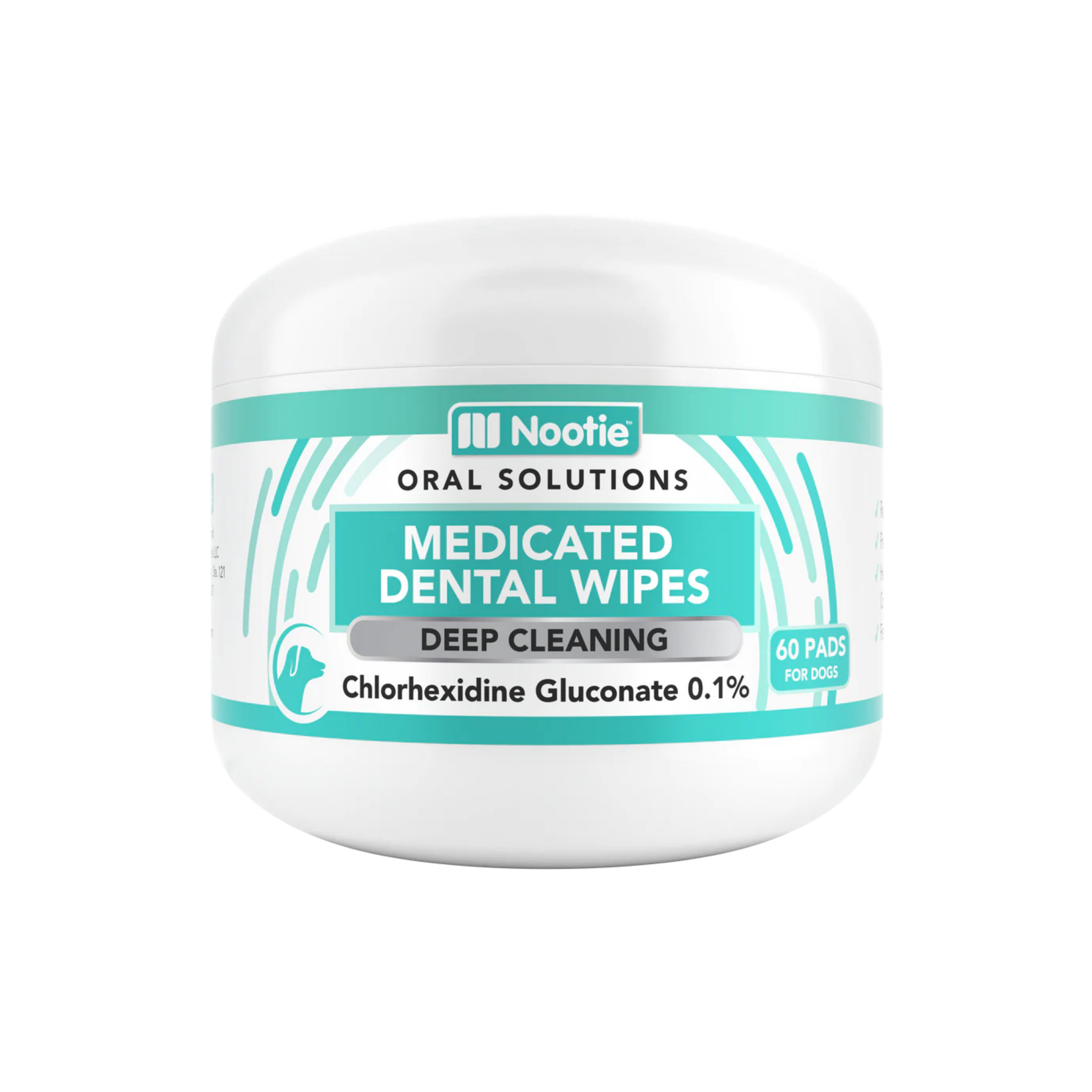 Nootie Medictaed Dental Wipes for Dogs