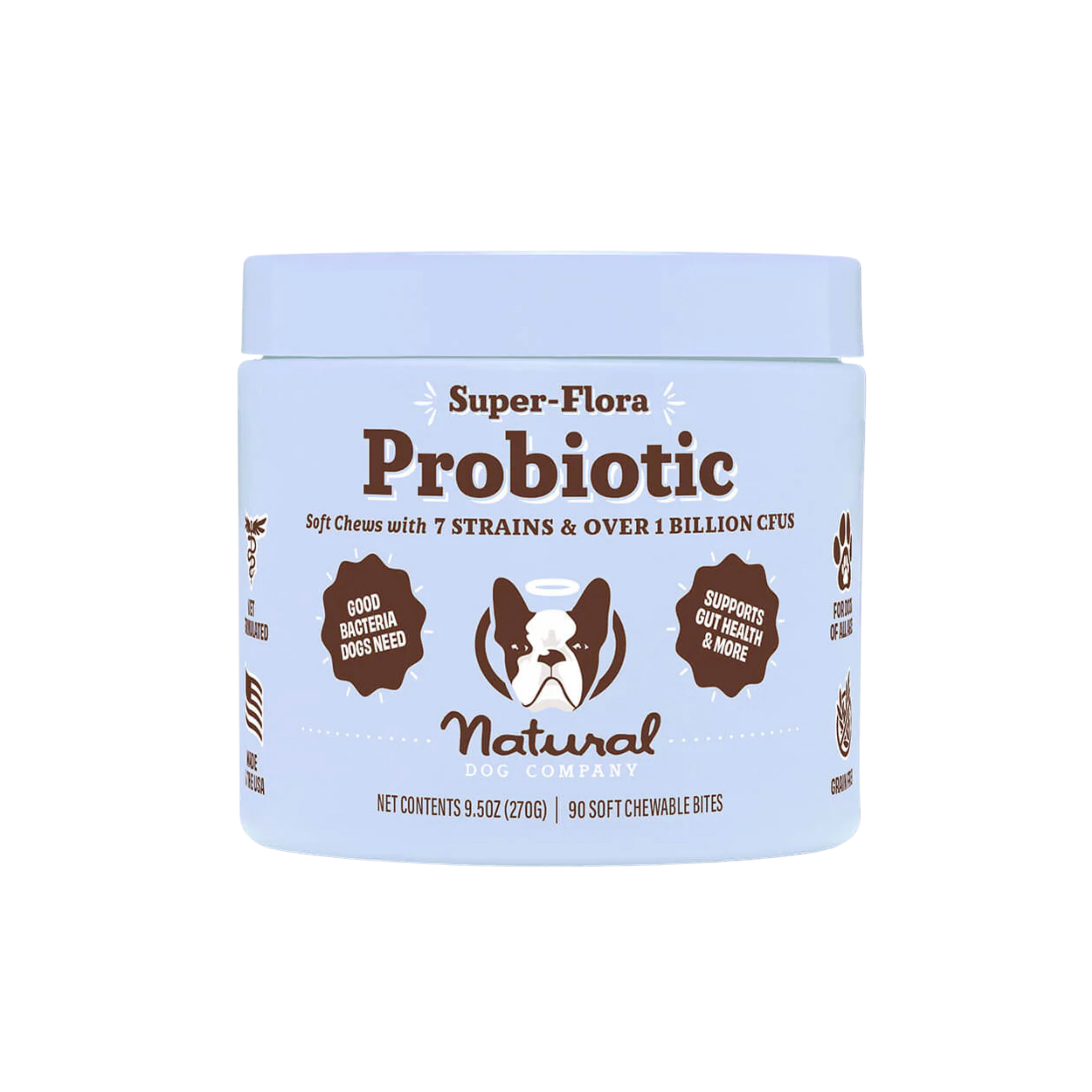 Natural Dog Super-Flora Probiotic Supplement