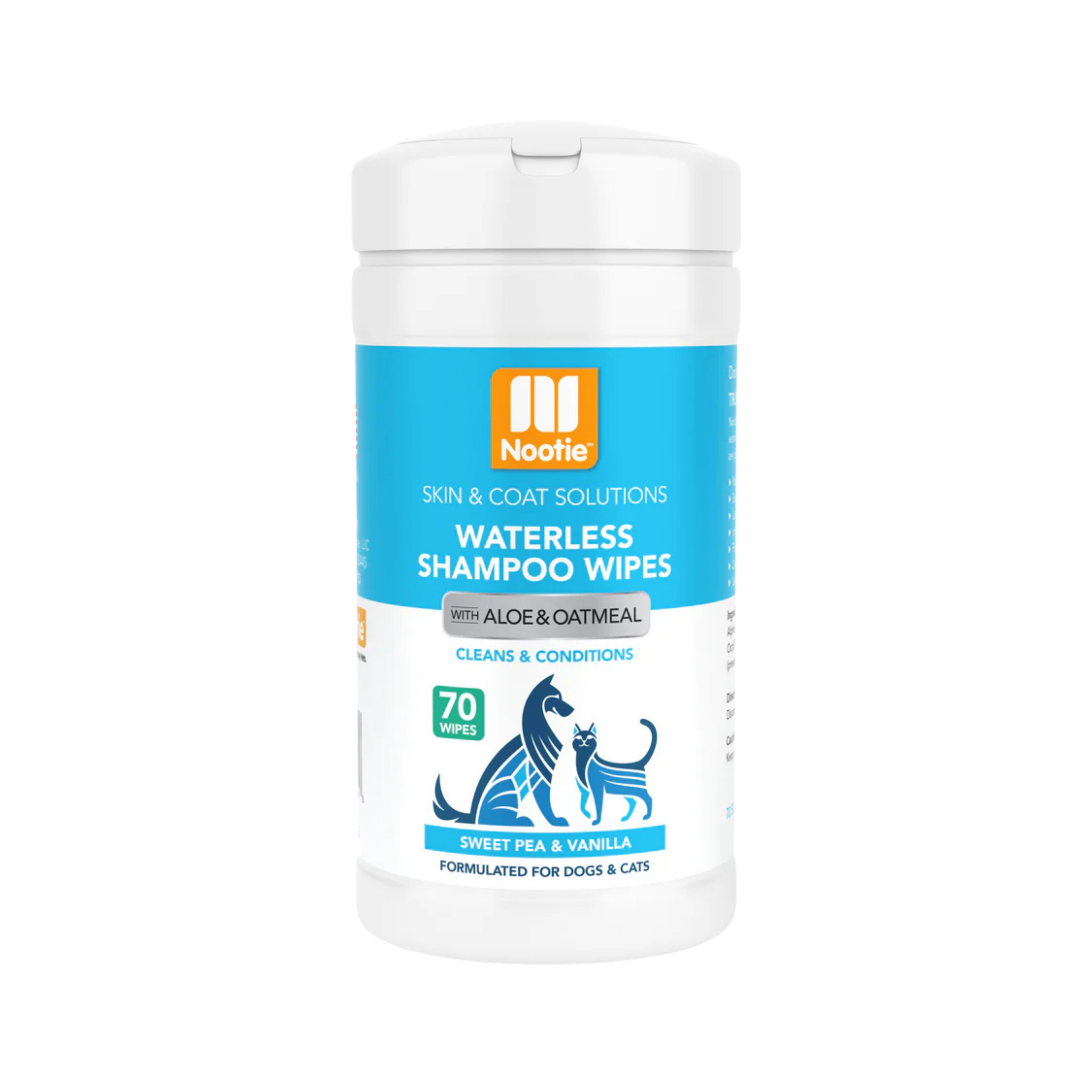 Nootie Waterless Shampoo Wipes with Aloe and Oatmeal