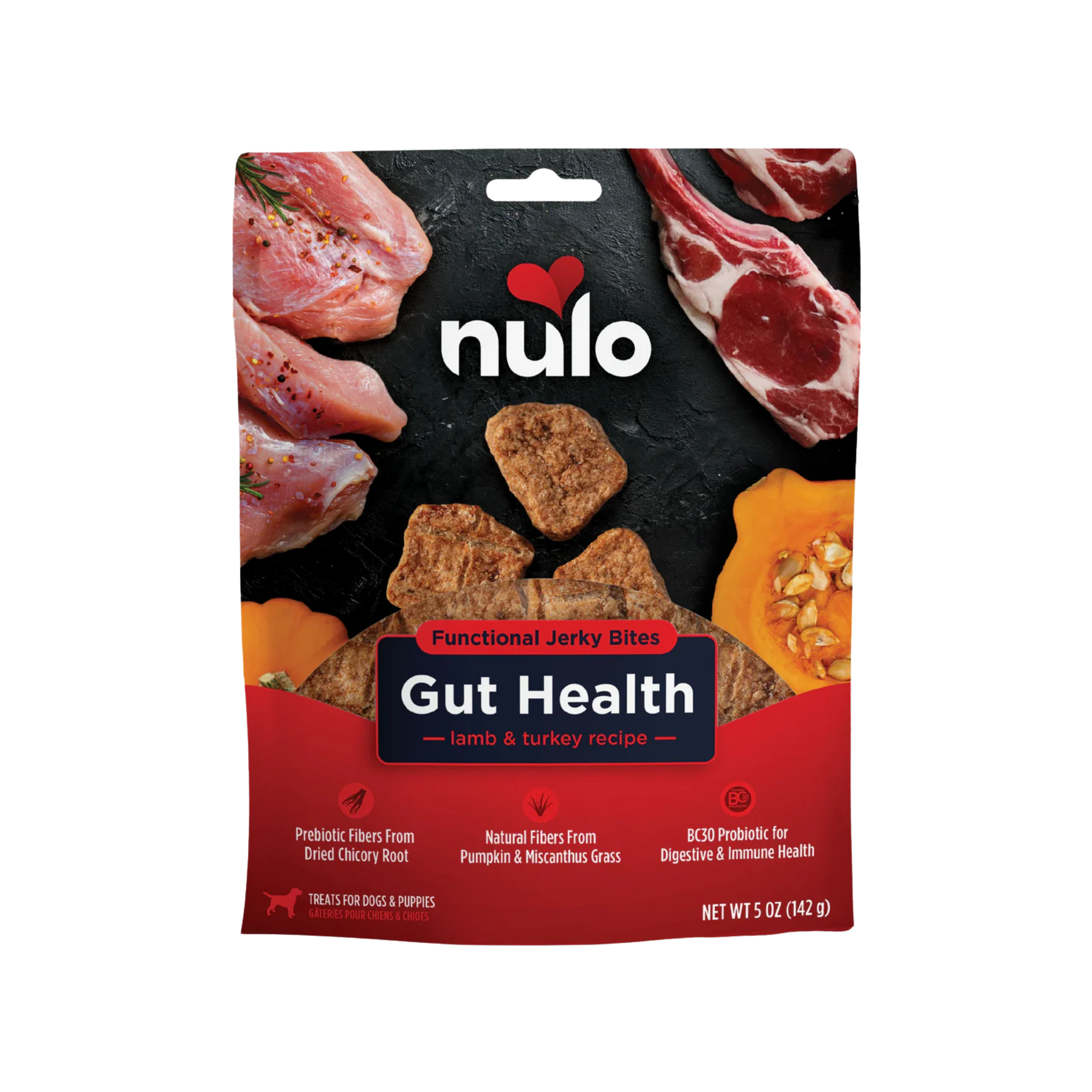 Nulo Functional Jerky Gut Health Lamb & Turkey Dog Treats