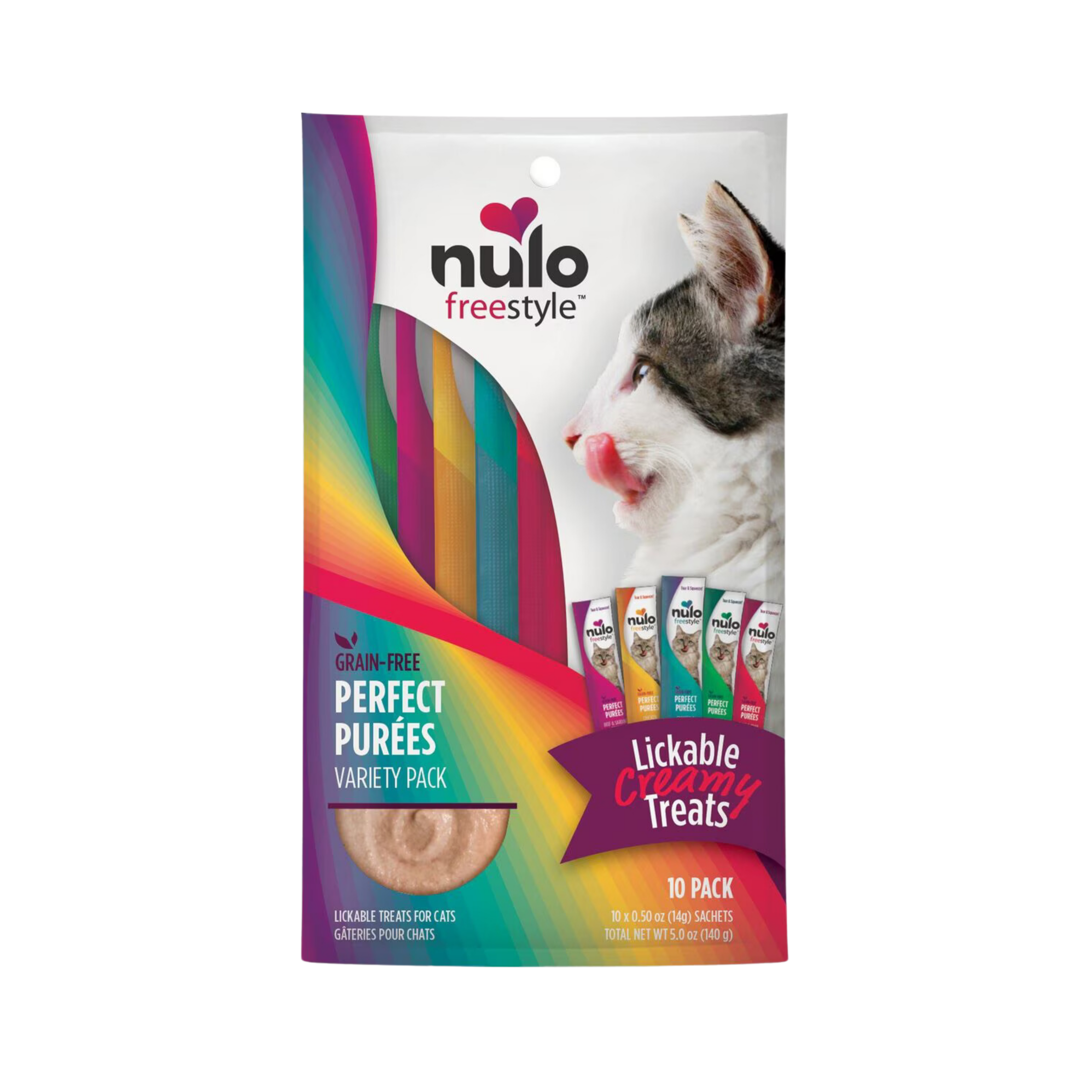 Nulo Freeestyle Perfect Purees Variety Pack Grain-Free Lickable Cat Treats