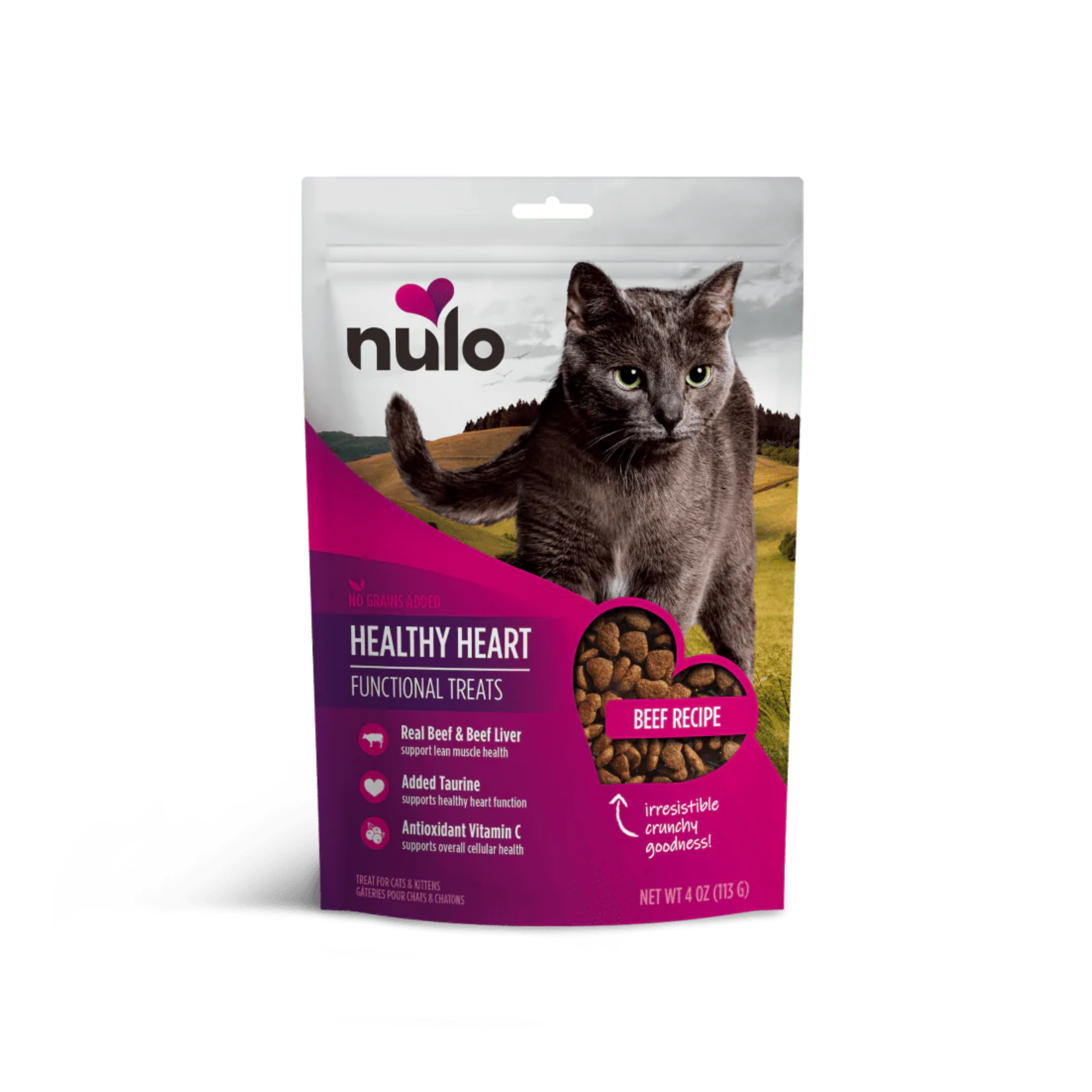Nulo Healthy Heart Beef Recipe Functional Crunchy Cat Treats