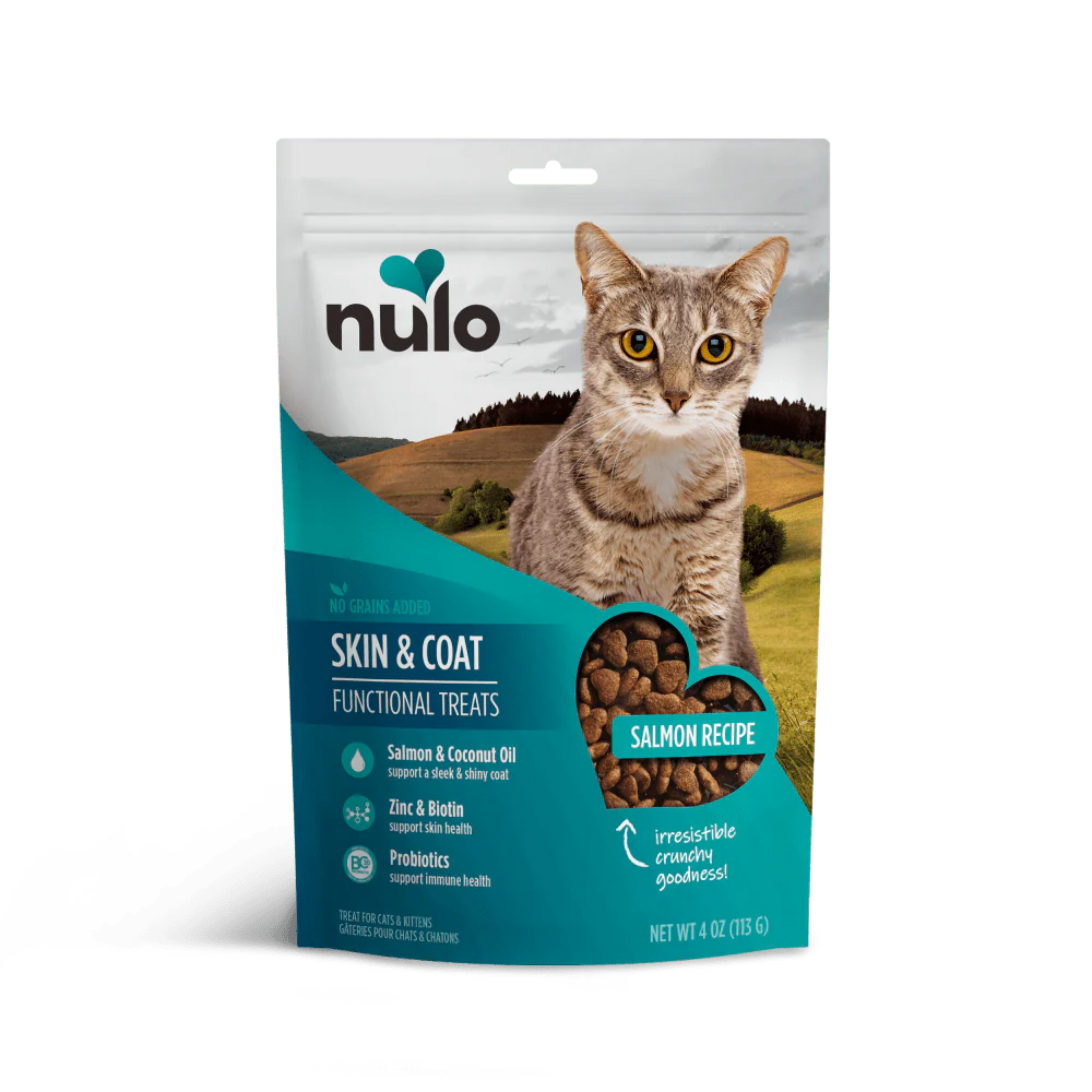 Nulo Skin & Coat Salmon Recipe Functional Crunchy Cat Treats