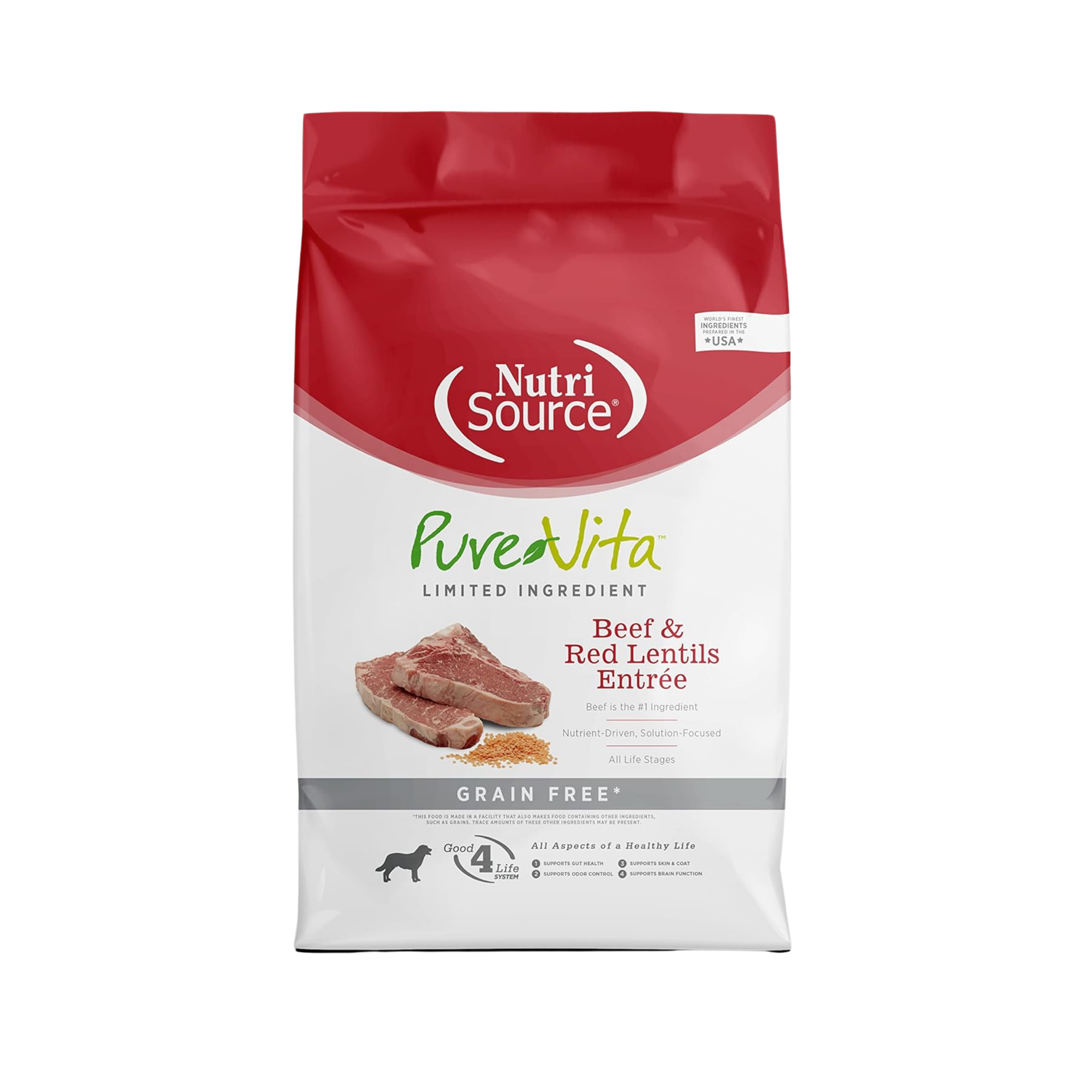 NutriSource PureVita Beef & Red Lentils Entrée Dry Dog Food