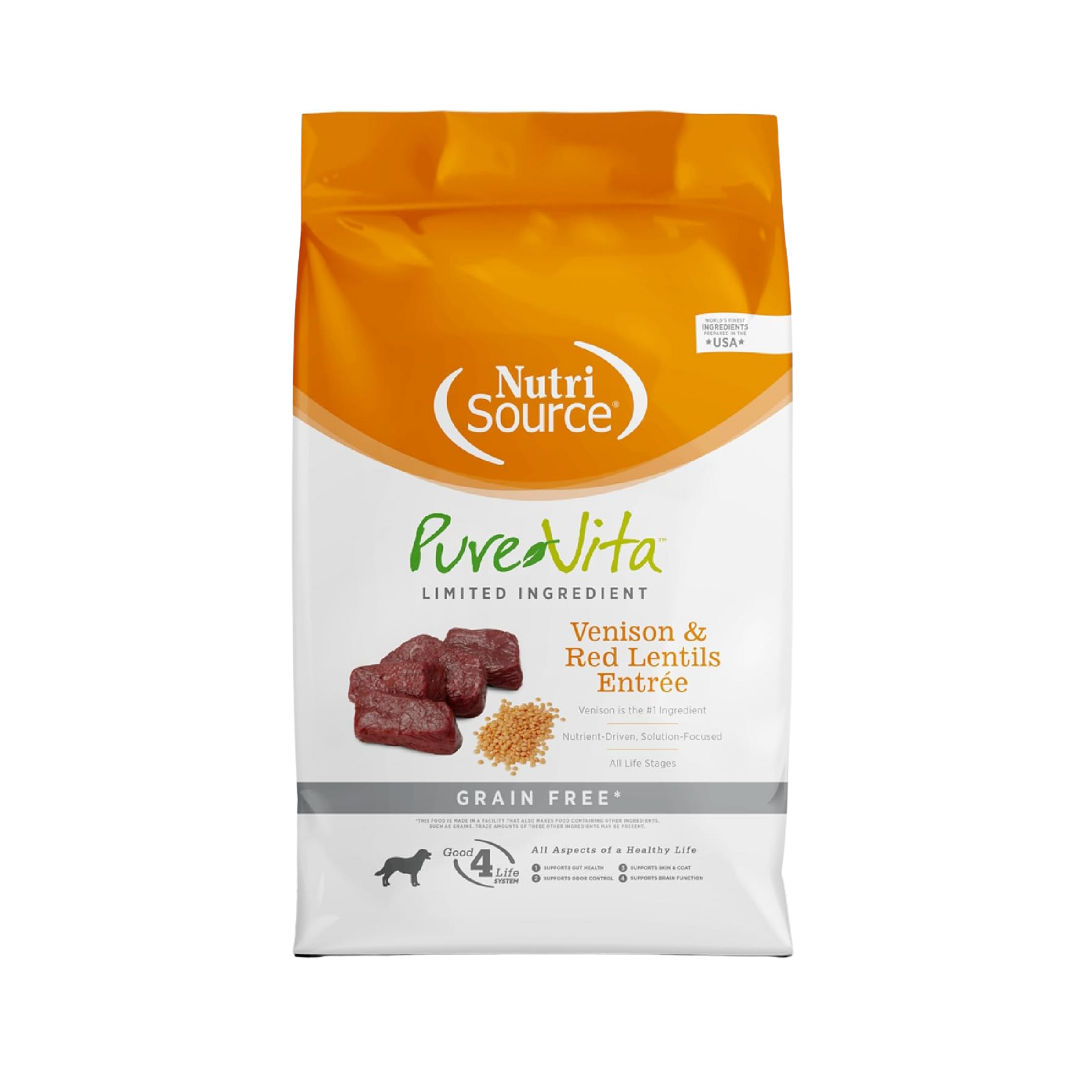 NutriSource PureVita Venison & Red Lentils Entrée Dry Dog Food