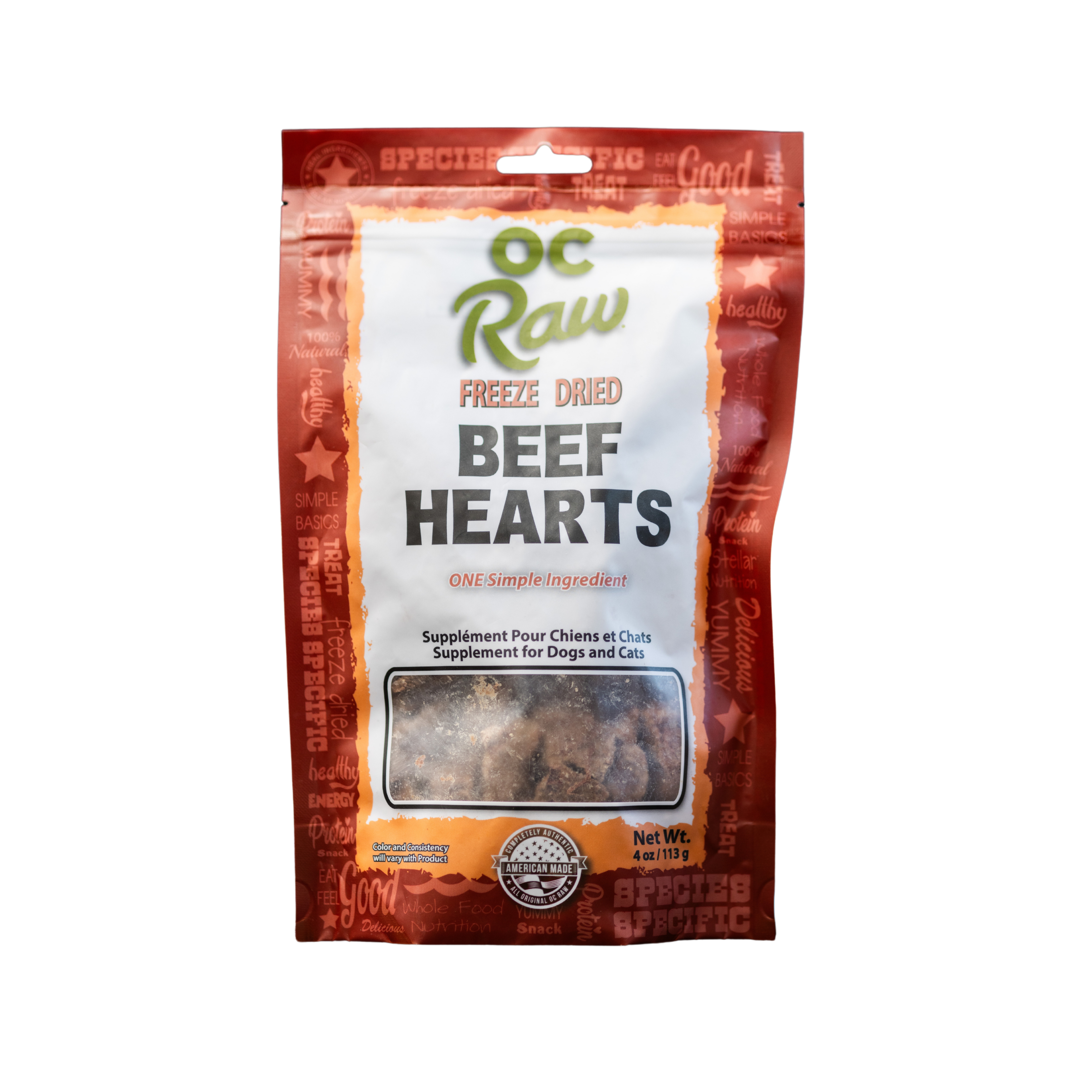 OC Raw Freeze Dried Beef Heart Dog & Cat Treats