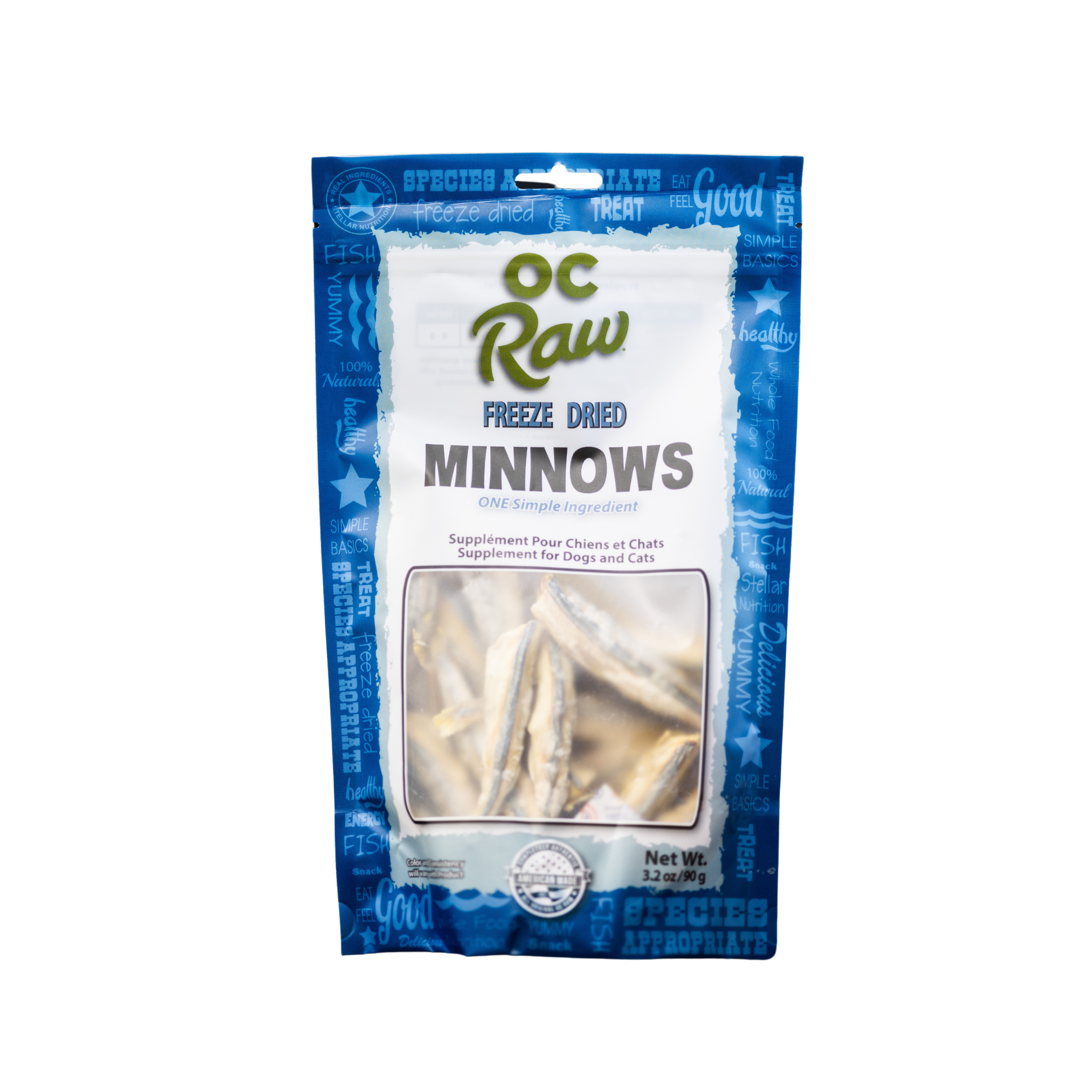 OC Raw Freeze Dried Minnows Dog & Cat Treats