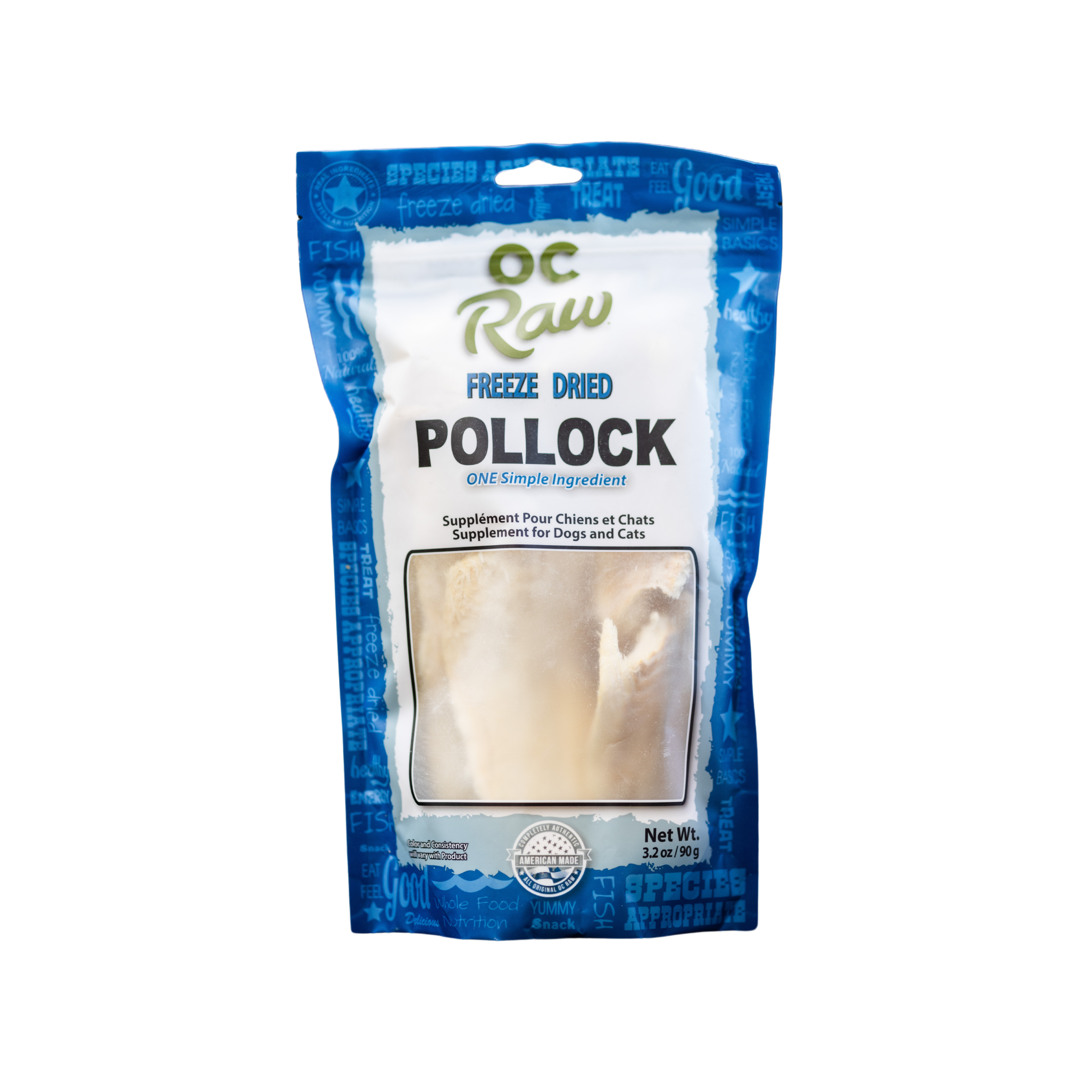 OC Raw Freeze Dried Pollock Dog & Cat Treats