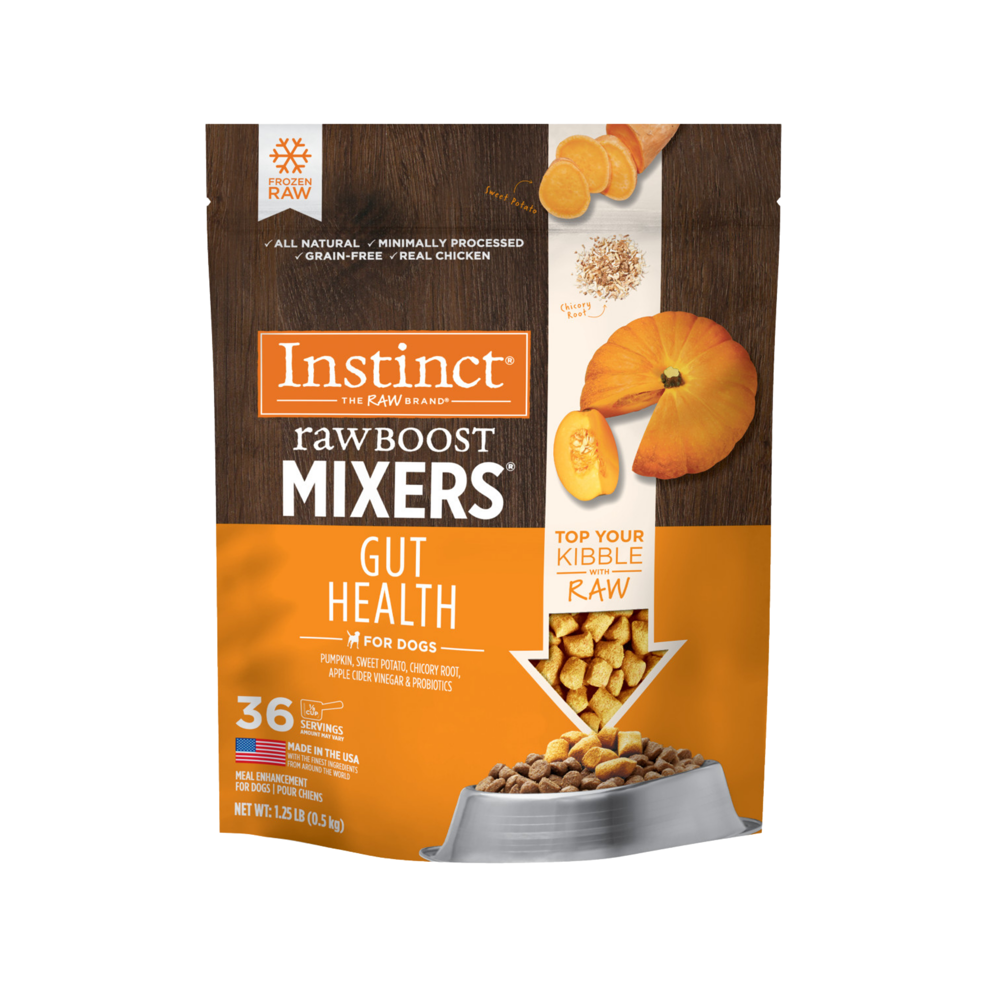 Instinct Raw Boost Frozen Mixers Gut Health for Dogs