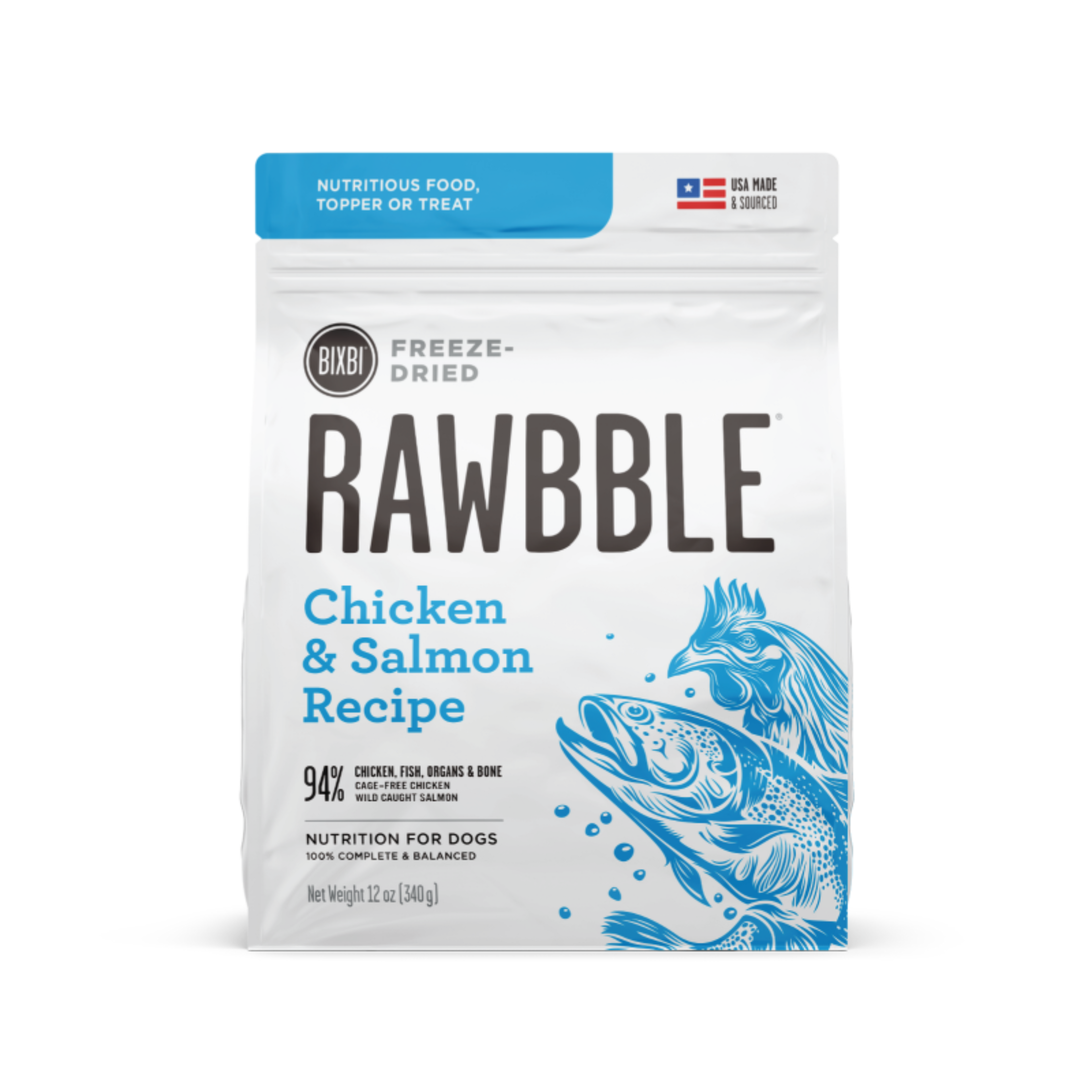 Rawbble Freeze-Dried Food for Dogs – Chicken & Salmon Recipe