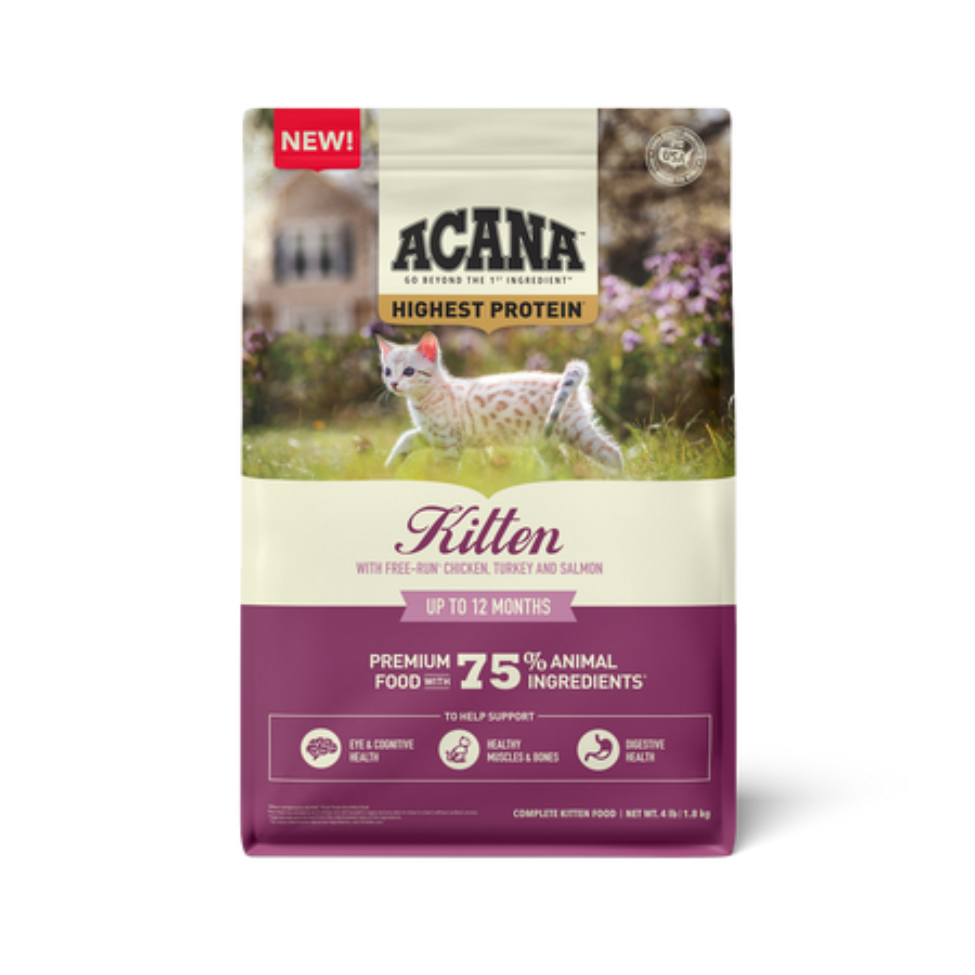 Acana Highest Protein, Kitten Recipe Dry Kitten Food