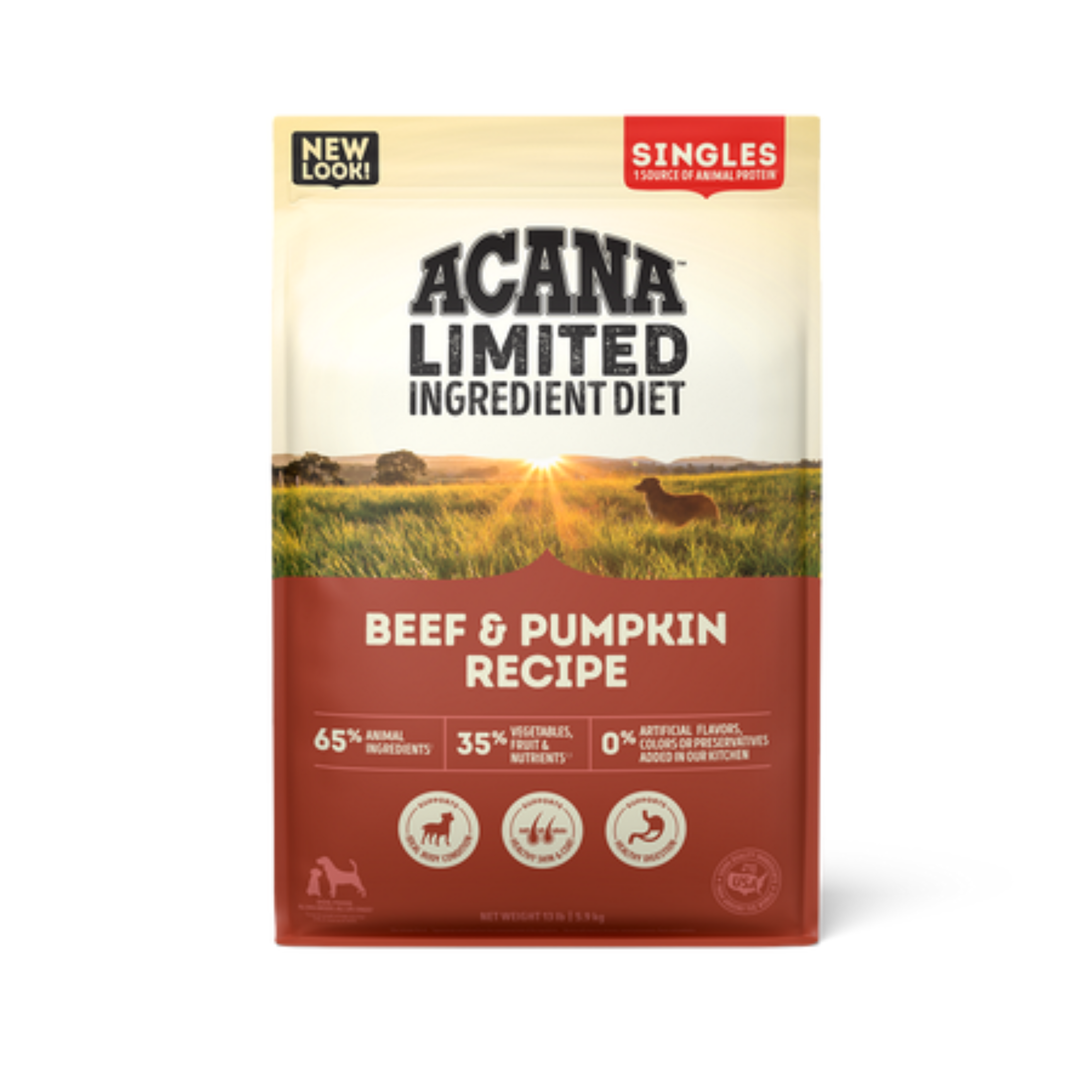 Acana Singles, Beef & Pumpkin Recipe Dry Dog Food